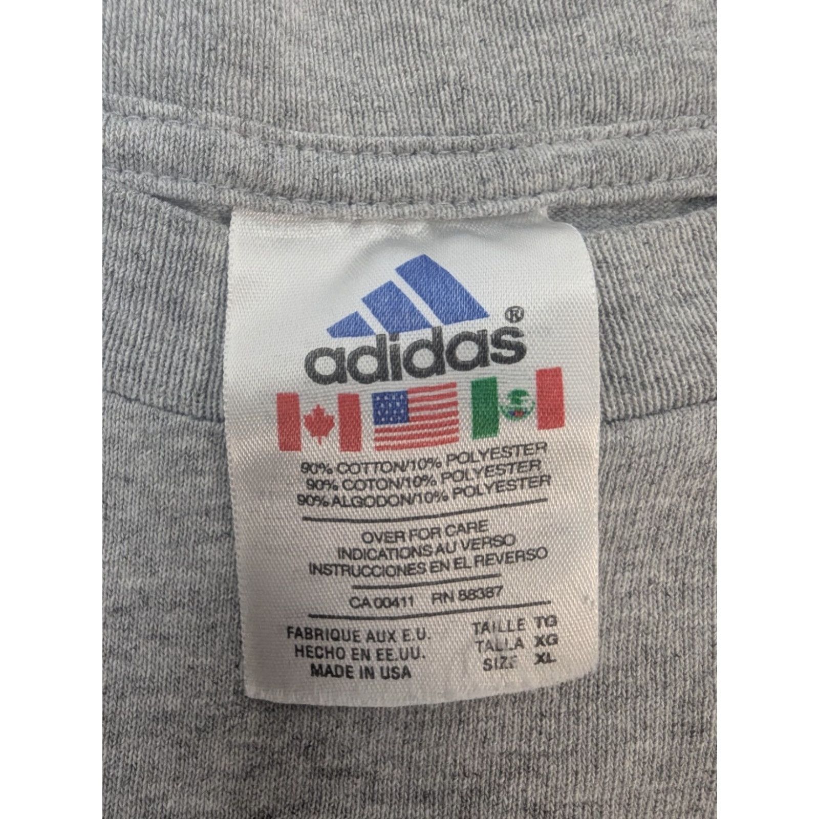 Adidas VINTAGE adidas Shirt Unisex Adults XL Gray 90s Cross Country Championships Logo Double-Sided Limited Edition Size US XL / EU 56 / 4 - 6 Thumbnail