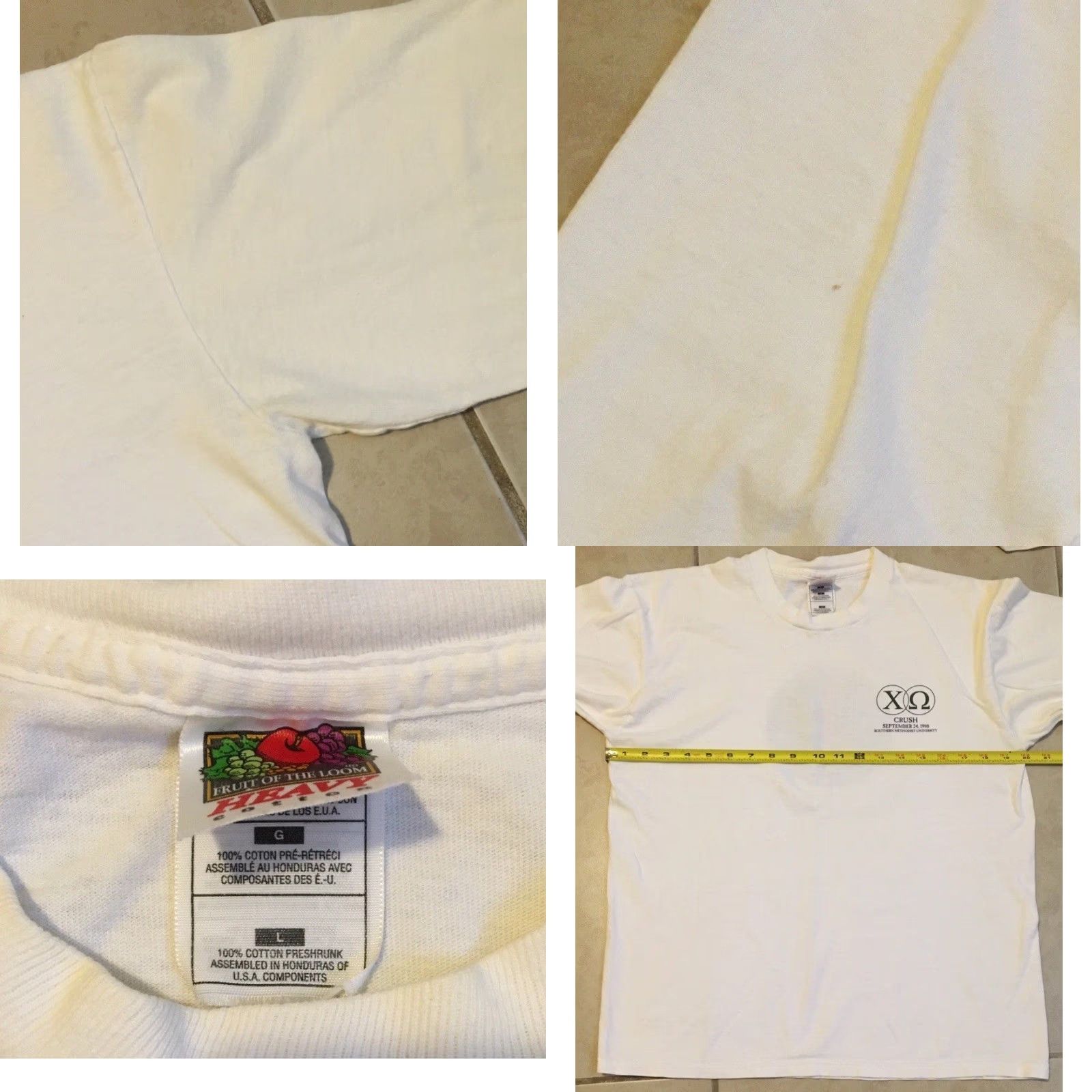 Omega Vtg 90s SMU Chi Omega Faded Planet Earth Shirt S College Sorority Frat Grunge Size US S / EU 44-46 / 1 - 8 Thumbnail
