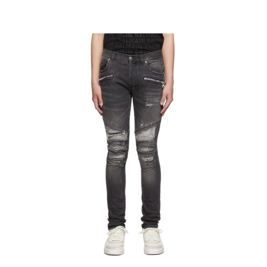 Balmain o1y0426 Denim Pant in Dark Gray Size US 31 - 1 Thumbnail