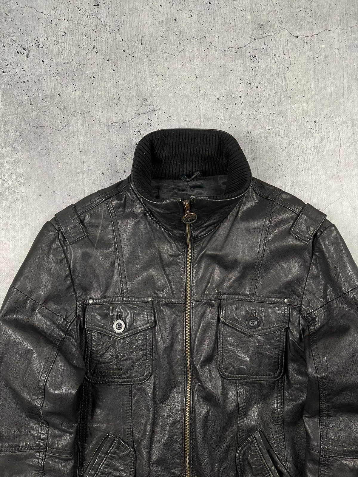 Genuine Leather × Vintage Vintage Bomber Leather Jacket zip Avirex Size US XL / EU 56 / 4 - 2 Thumbnail