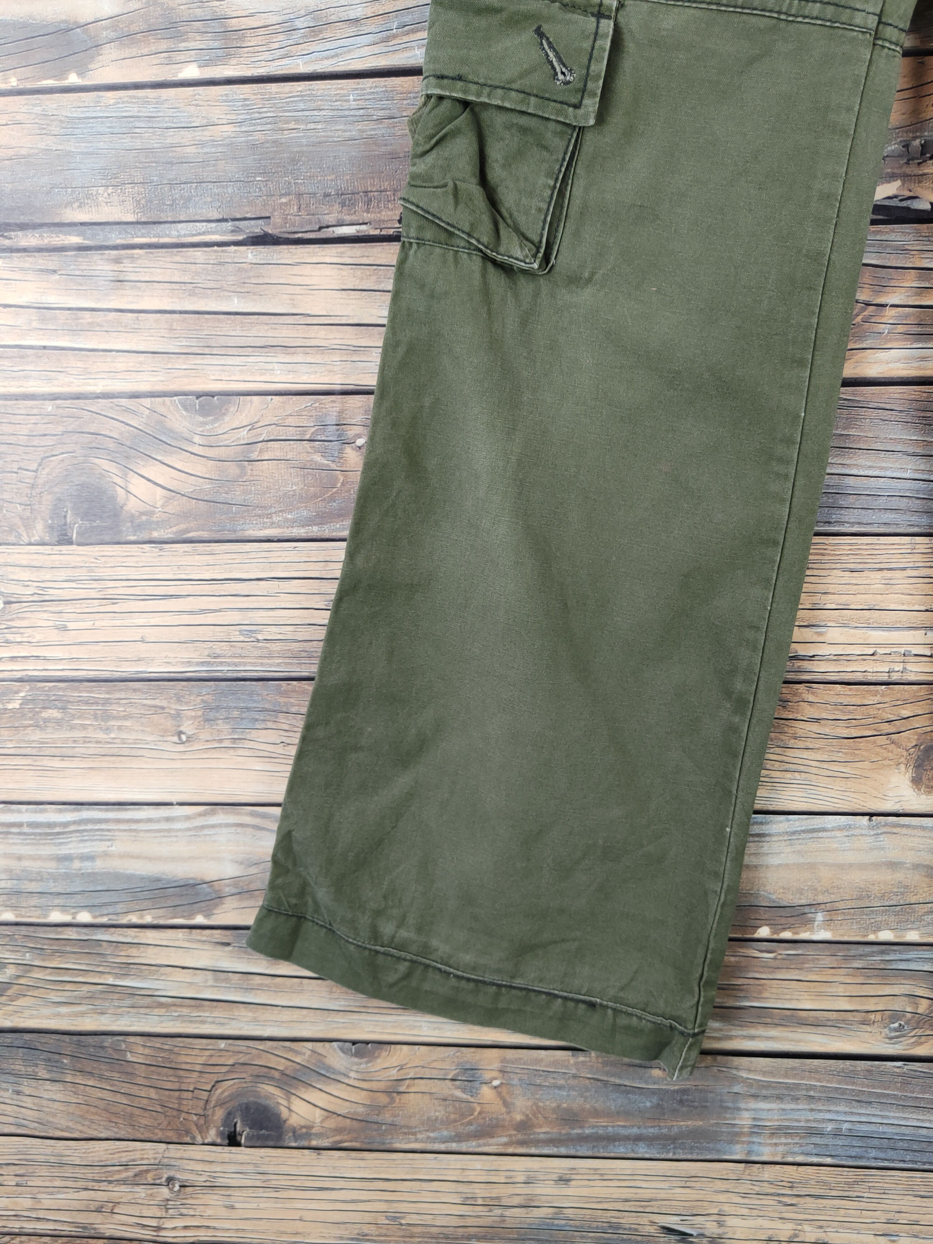 Japanese Brand DLL Crux Green Multipocket Tactical Cargo Pants #194 Size 27" / US 4 / IT 40 - 4 Thumbnail