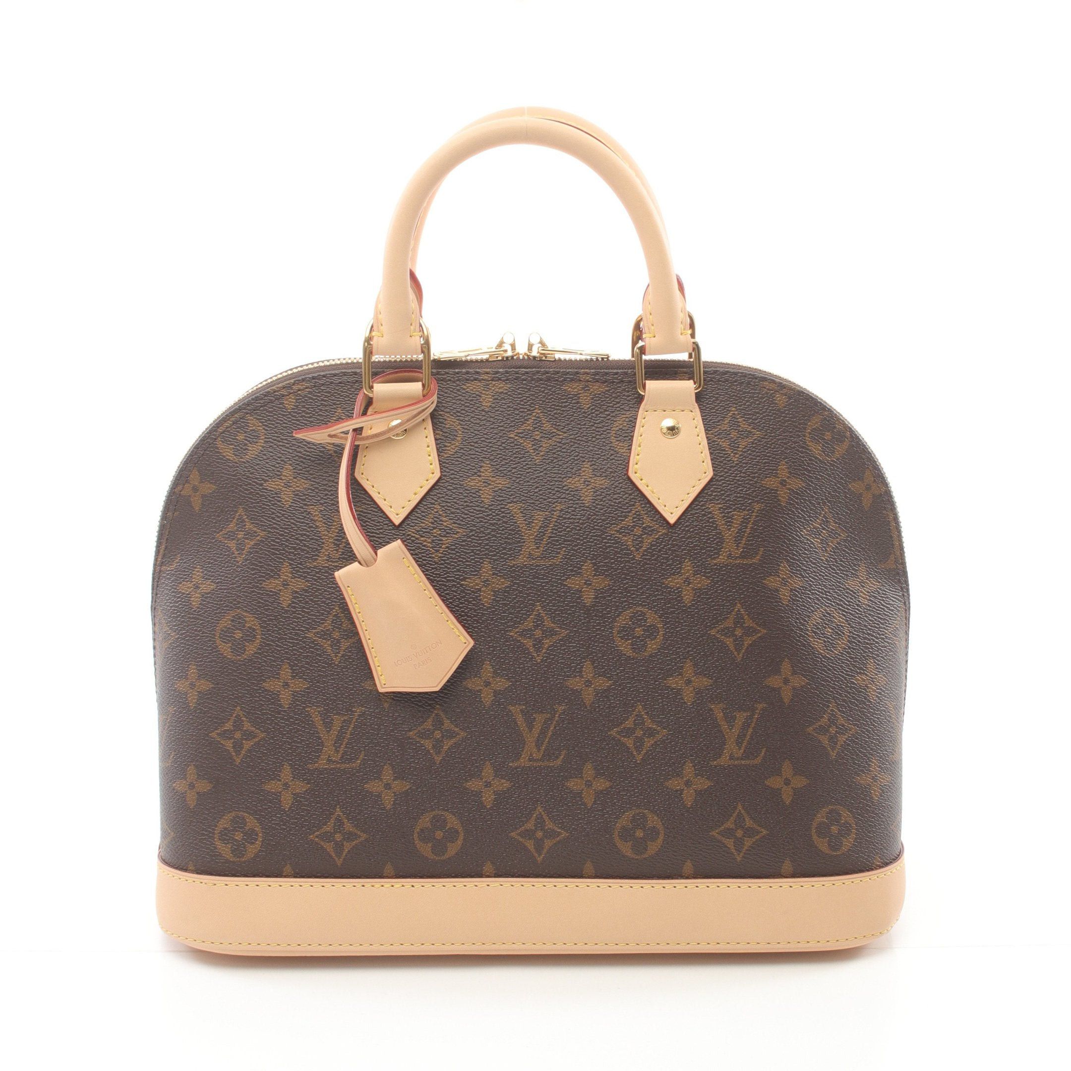 Louis Vuitton Louis Vuitton Alma Monogram Handbag Leather Brown Size ONE SIZE - 1 Thumbnail