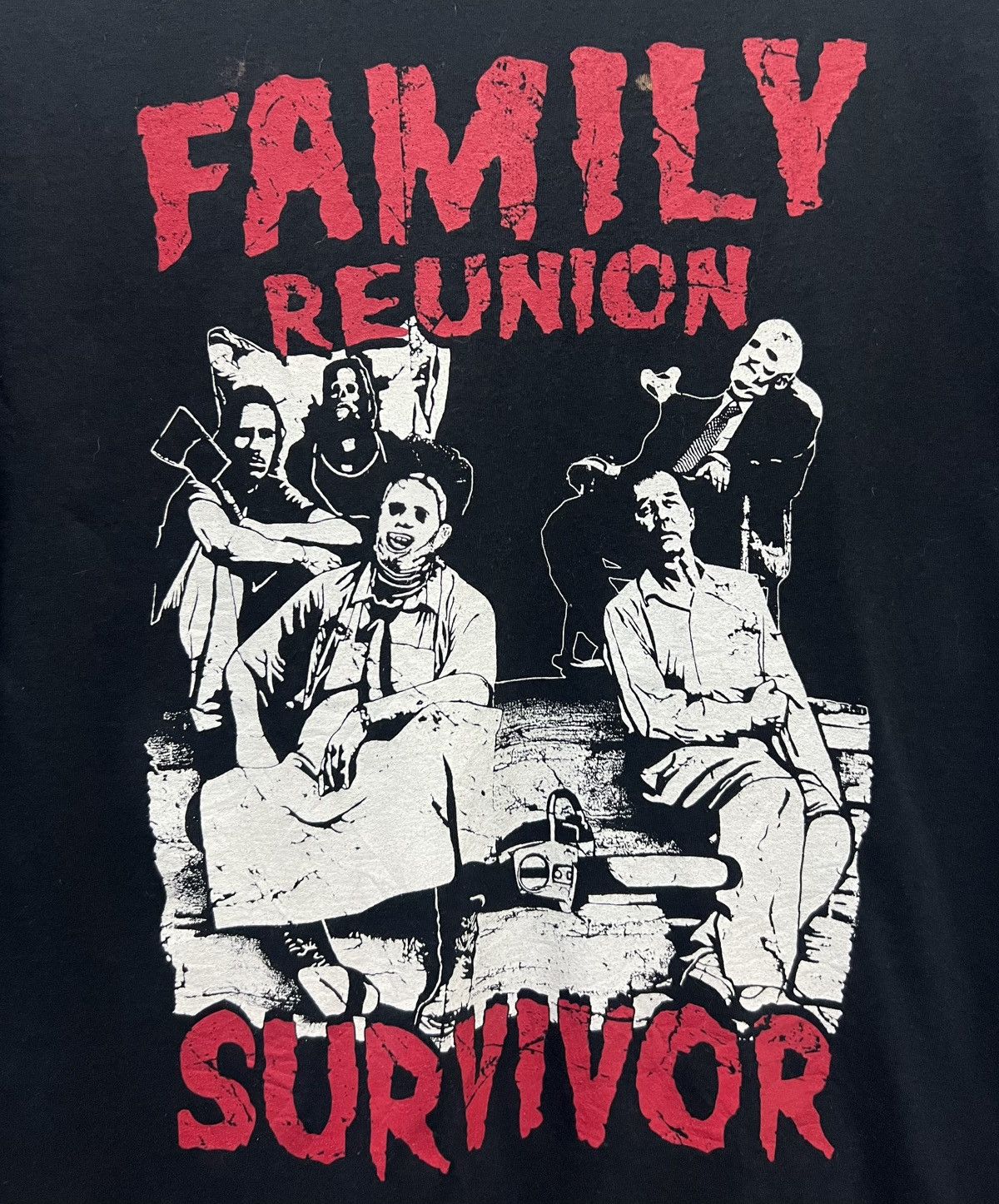Fruit Of The Loom × Vintage FRUIT OF THELOOM TEXAS CHAINSAW FAMILY REUNIONSURVIVOR SHIRT Size US M / EU 48-50 / 2 - 3 Thumbnail