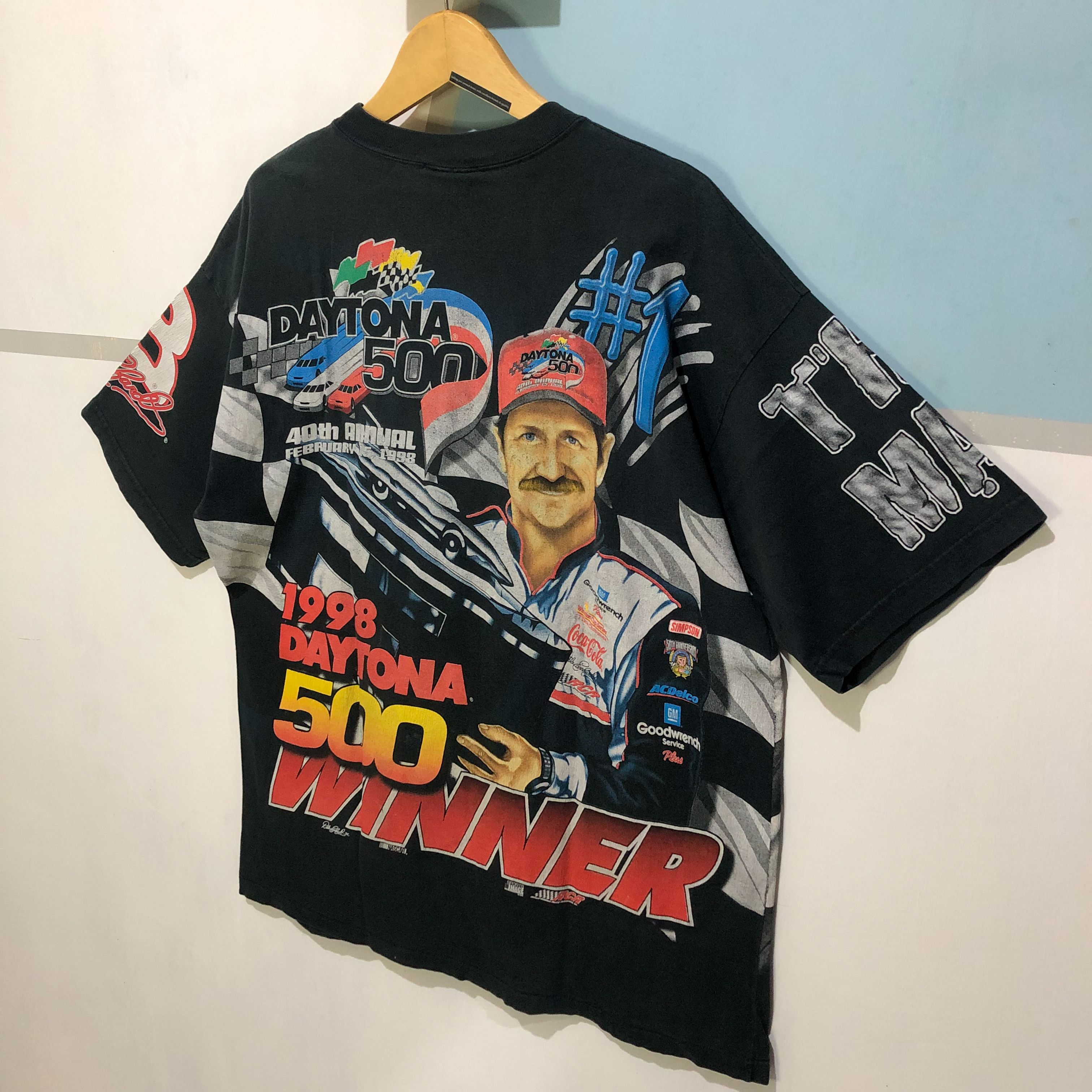 Chase Authentics Vintage 90's Dale Earnhardt The Will to Win All T-Shirt Size US XL / EU 56 / 4 - 10 Thumbnail