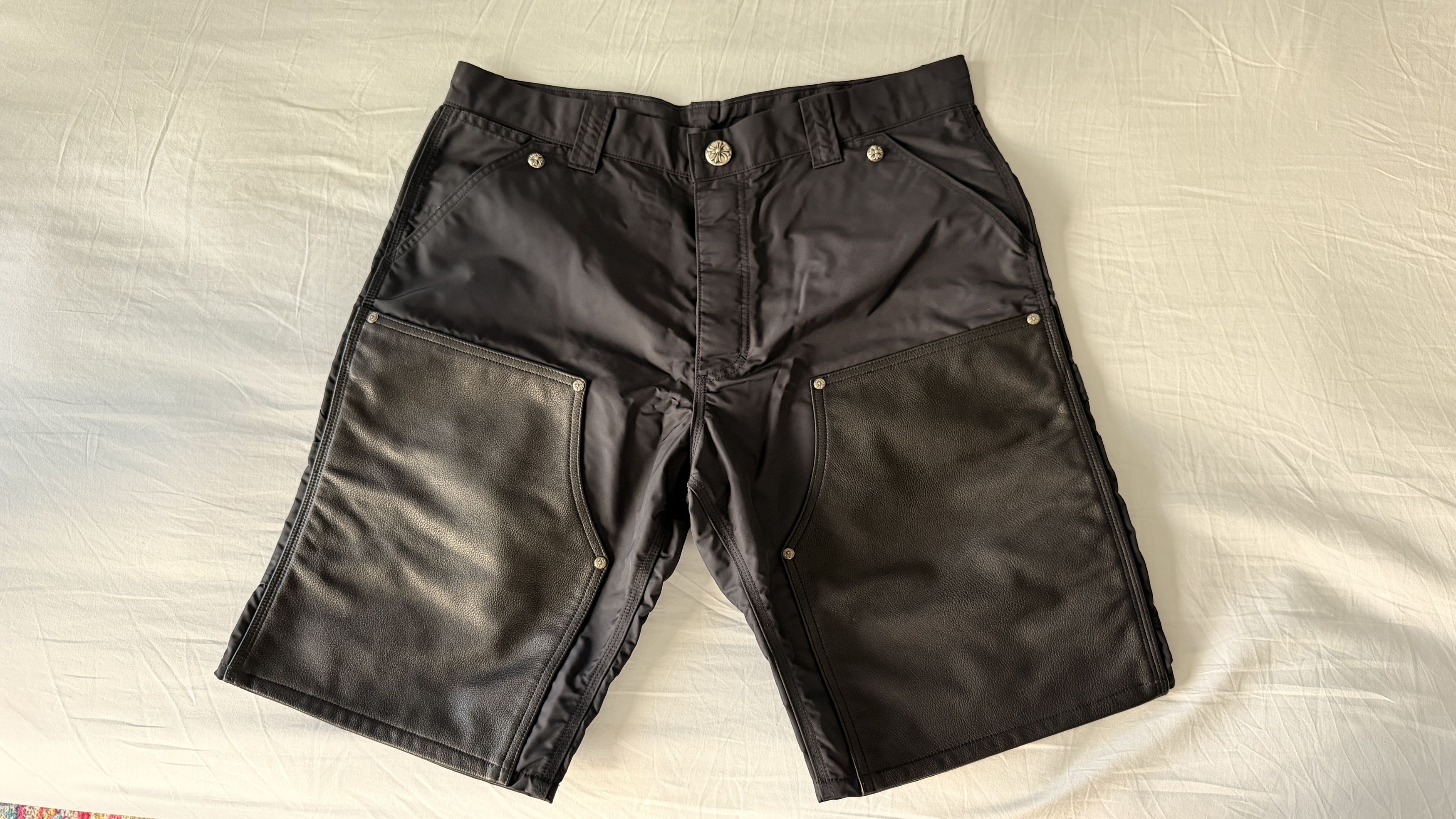 Chrome Hearts Chrome Hearts Nylon Cross Patch Double Knee Carpenter Shorts Size US 36 / EU 52 - 1 Thumbnail