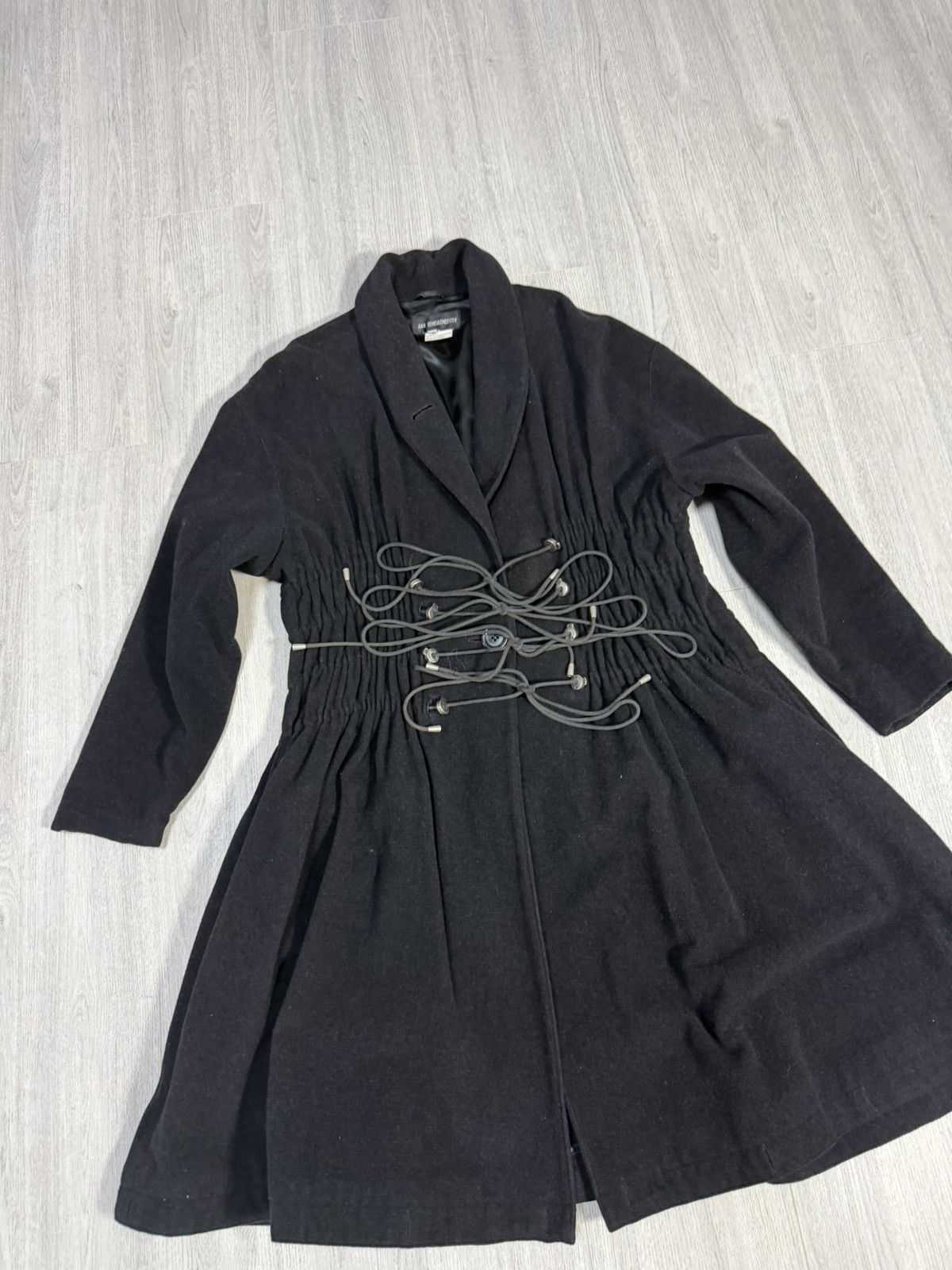Ann Demeulemeester Ann Demeulemeester Corset Wool Coat / Archive Piece Size S / US 4 / IT 40 - 5 Thumbnail