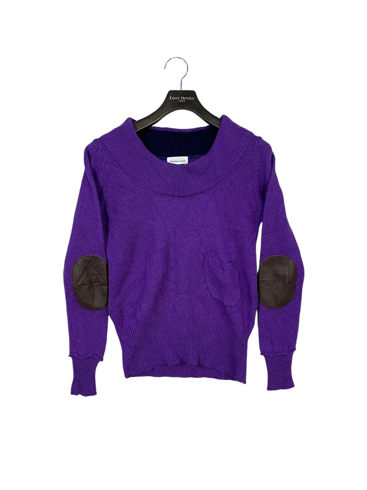 Tsumori Chisato Tsumori chisato knit wool sweater elbow patch single pocket Size US M / EU 48-50 / 2 - 1 Thumbnail