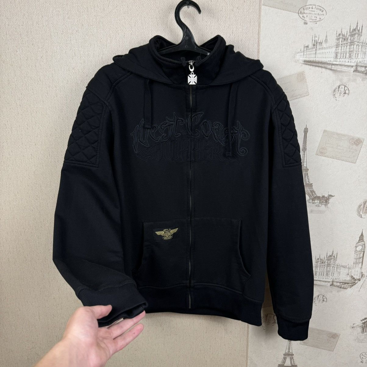 Vintage Vintage 90s West Coast Choppers Austen Texas Hoodie Y2K Size US XXL / EU 58 / 5 - 13 Thumbnail