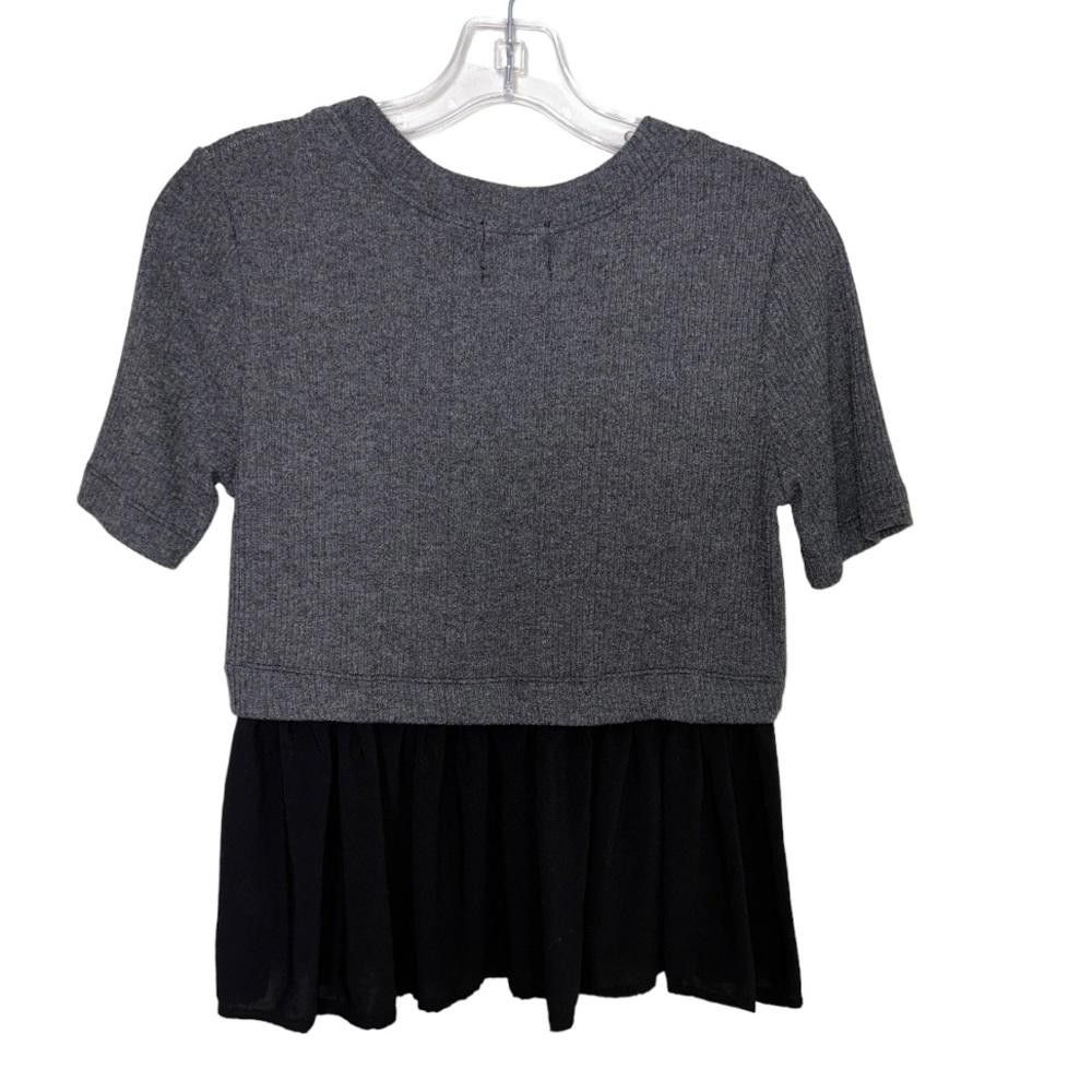 Designer Anthropologie l t.la Ribbed Blouse Bottom Ruffle S Size S / US 4 / IT 40 - 2 Thumbnail