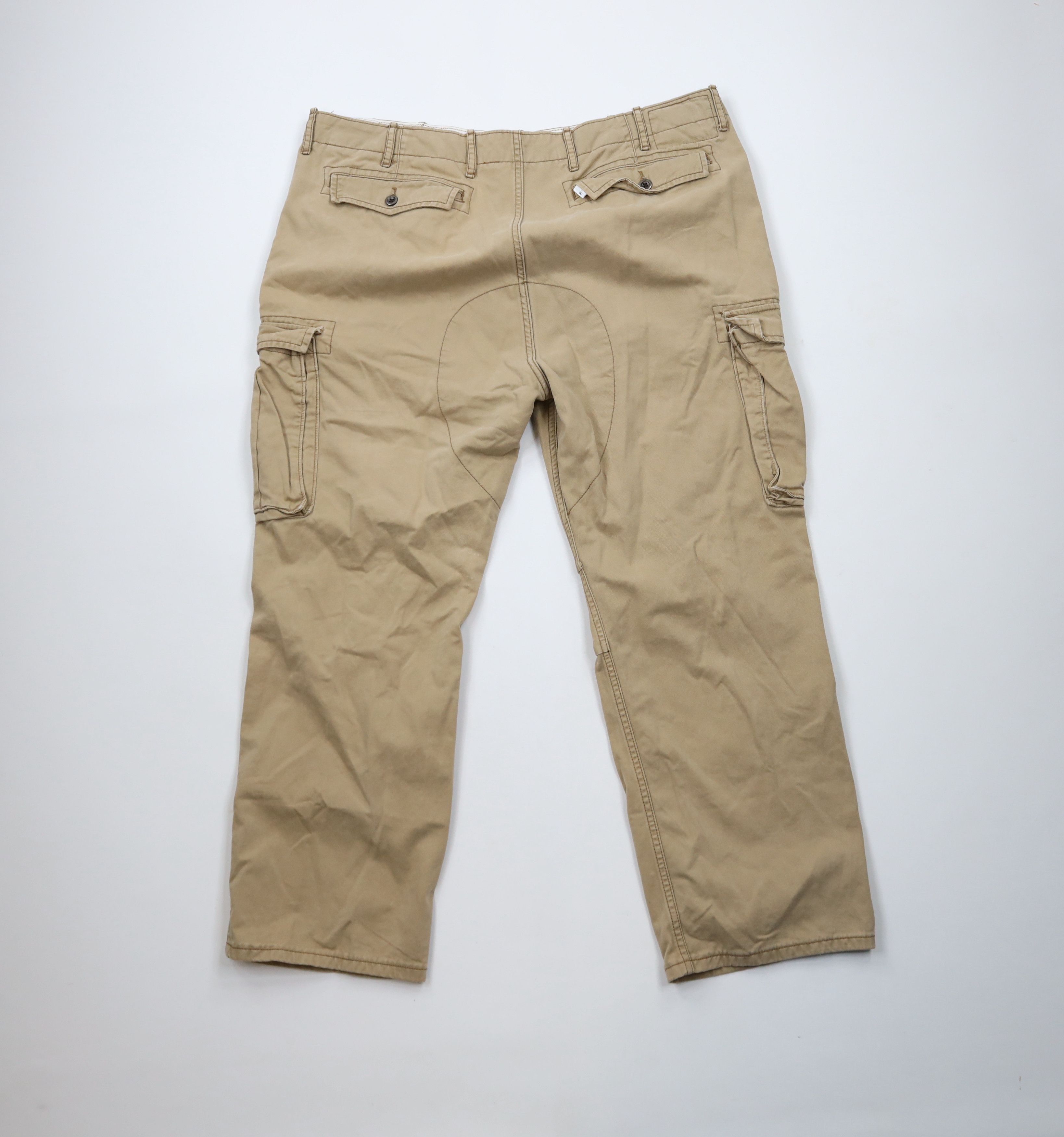 Levi's × Vintage Vintage Y2K Levis Baggy Wide Leg Cargo Pants Beige Cotton Size US 40 / EU 56 - 5 Thumbnail