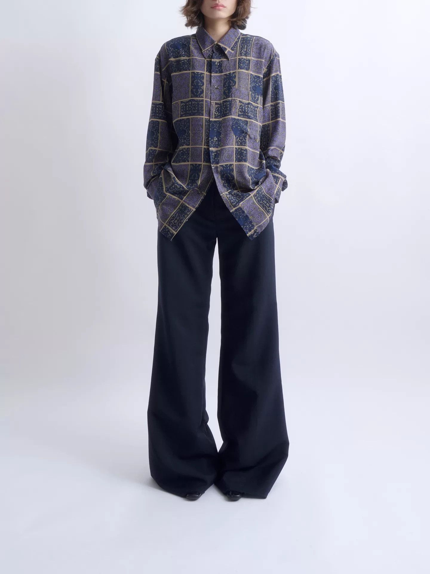 Givenchy Givenchy 90s Baroque Patchwork Silk Shirt Unisex Size US M / EU 48-50 / 2 - 2 Thumbnail