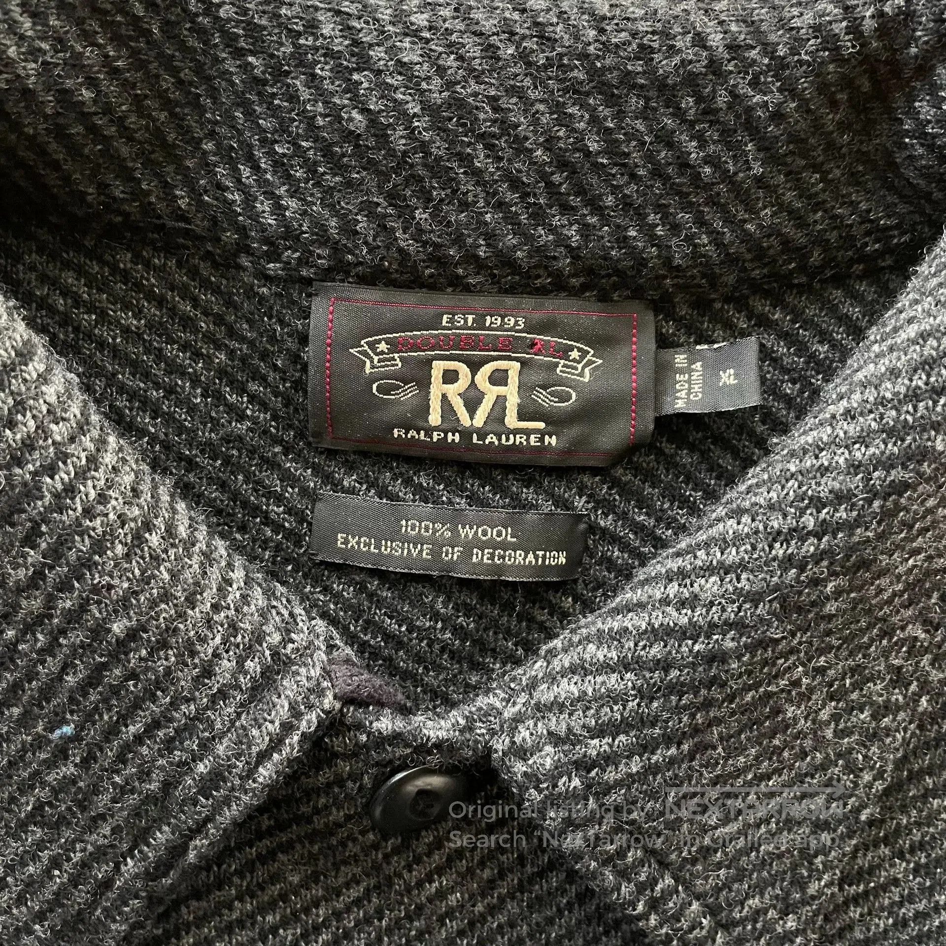 RRL Ralph Lauren RRL Ralph Lauren Wool Shirt Sweater. Size US XL / EU 56 / 4 - 3 Thumbnail