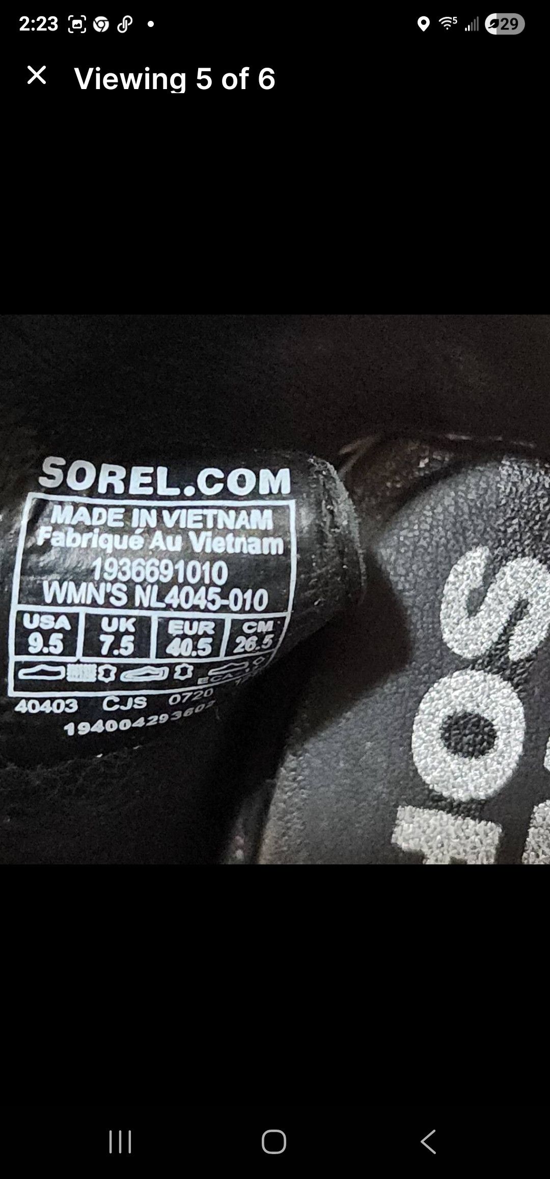 SOREL Sorel Women's Ella II Sandal - Black, Arrow Size US 9.5 / IT 39.5 - 5 Thumbnail