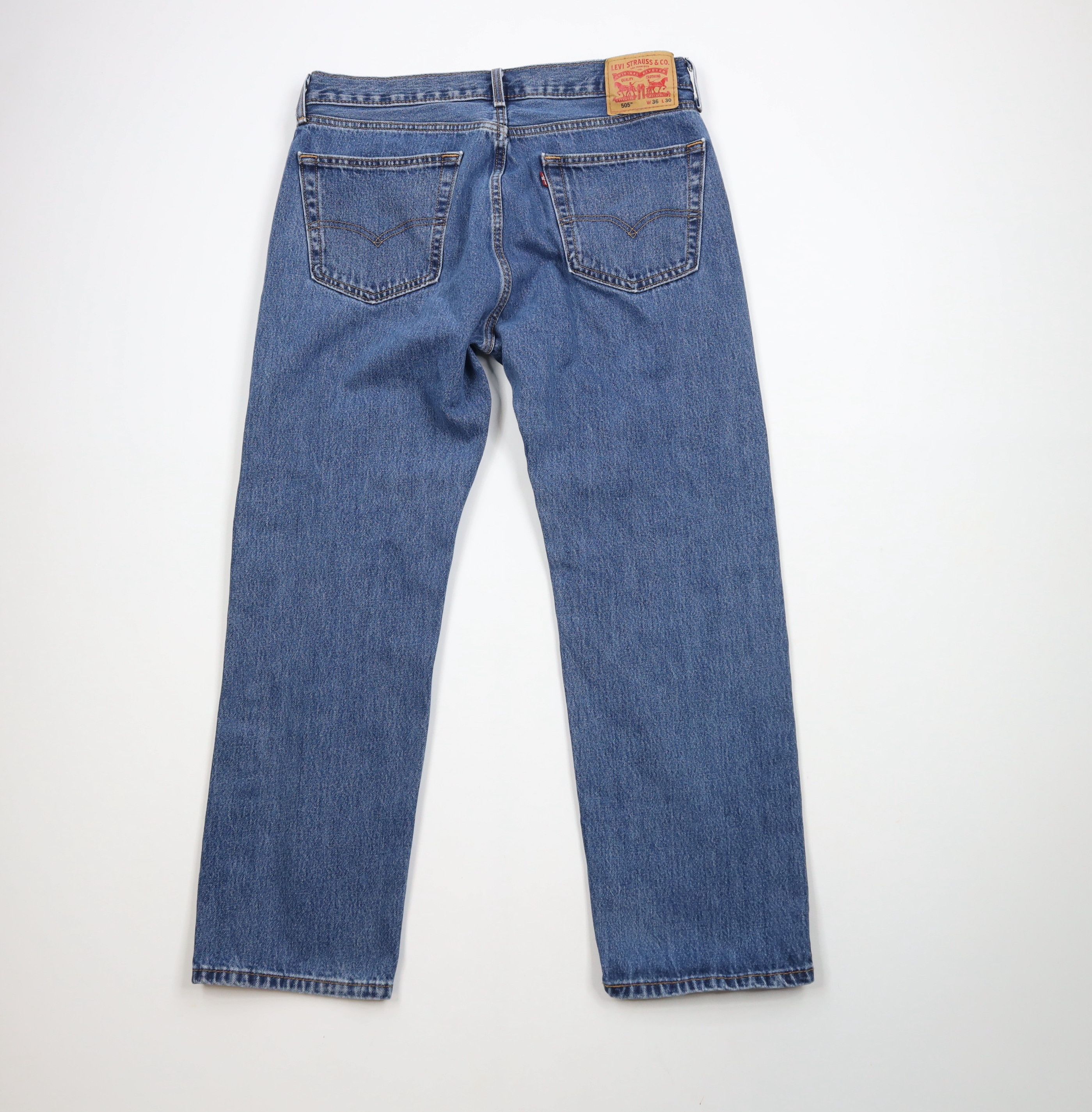 Levi's × Vintage Vintage Y2K Levis 505 Regular Fit Denim Jeans Blue Cotton Size US 36 / EU 52 - 11 Thumbnail