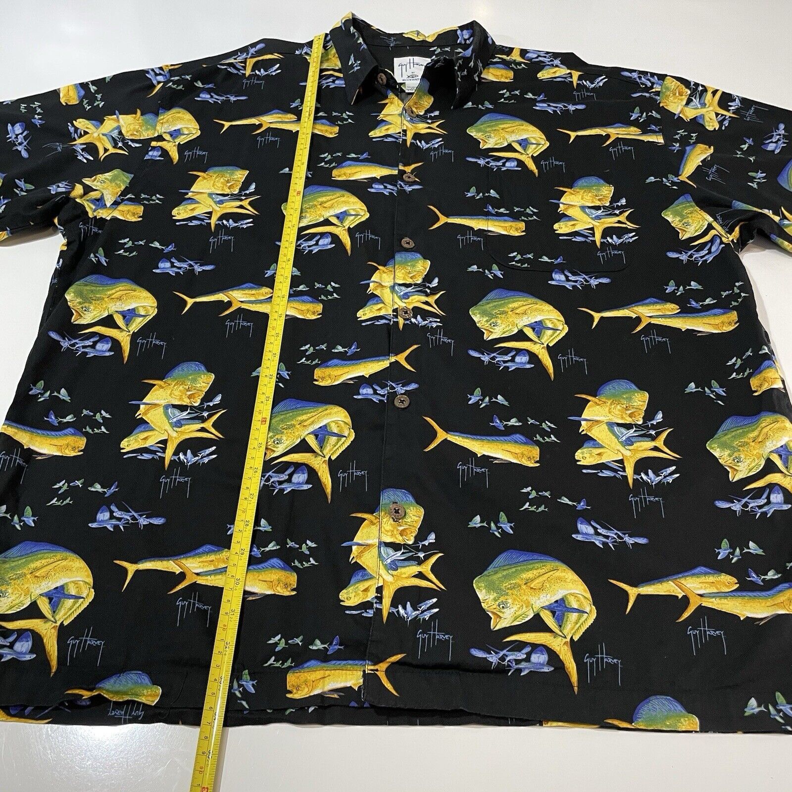 Guy Harvey Guy Harvey Men’s Hawaiian Fishing Shirt Mahi Fish Print 3XL Size US XXL / EU 58 / 5 - 5 Thumbnail