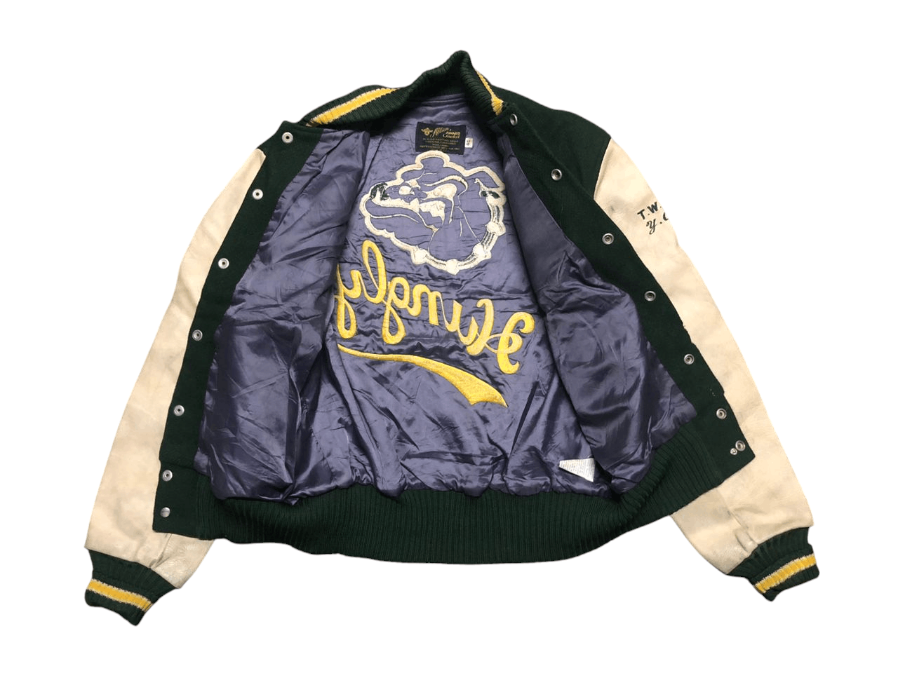 Vintage VINTAGE 90s Albion Hungly Varsity Jacket Distressed Size US M / EU 48-50 / 2 - 3 Thumbnail