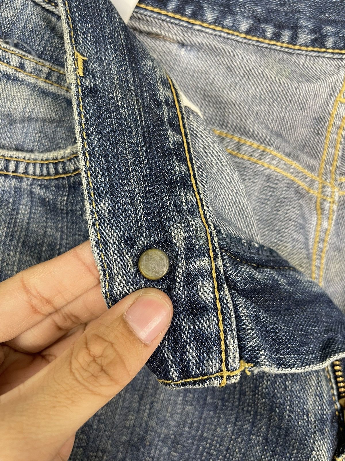 Lee Lee Rider Ripped Denim Zipper Fly Blue Jeans Size US 30 / EU 46 - 11 Thumbnail