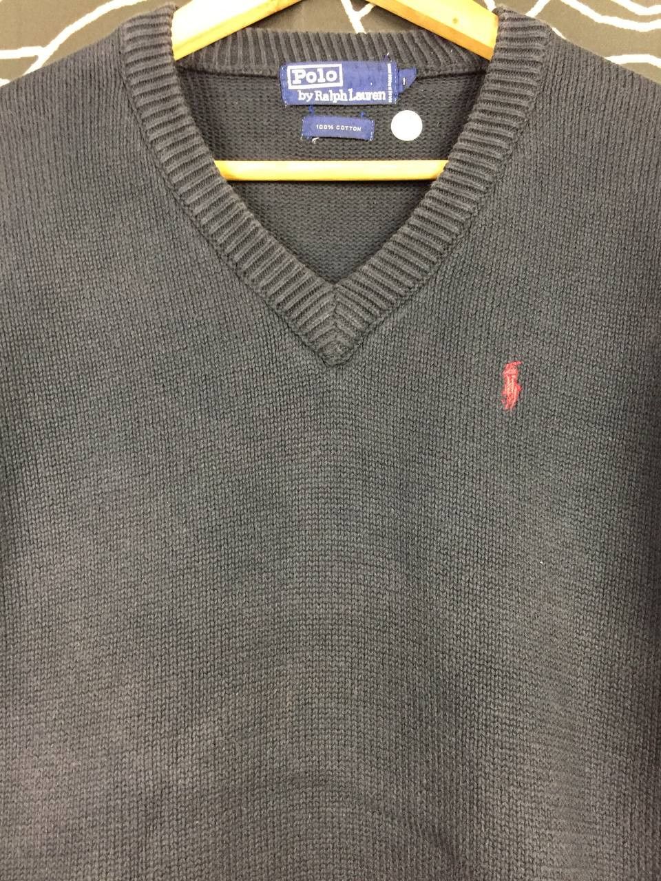 Polo Ralph Lauren Vtg Polo Ralph Lauren Cropped Fit V-Neck Knit Sweater Size US M / EU 48-50 / 2 - 4 Thumbnail