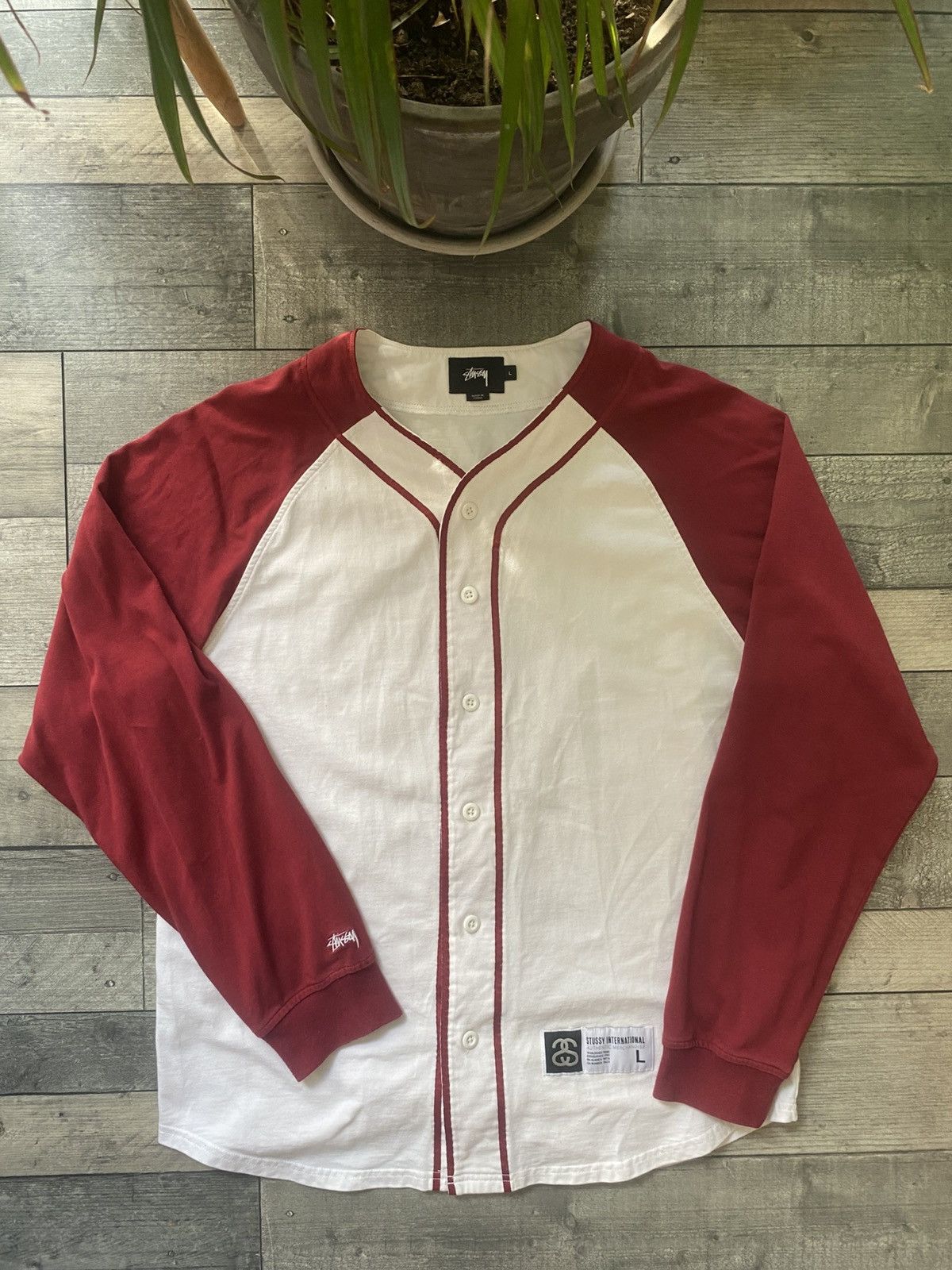 Stussy RARE Stussy International Baseball Jersey Long Sleeve Size US L / EU 52-54 / 3 - 1 Thumbnail