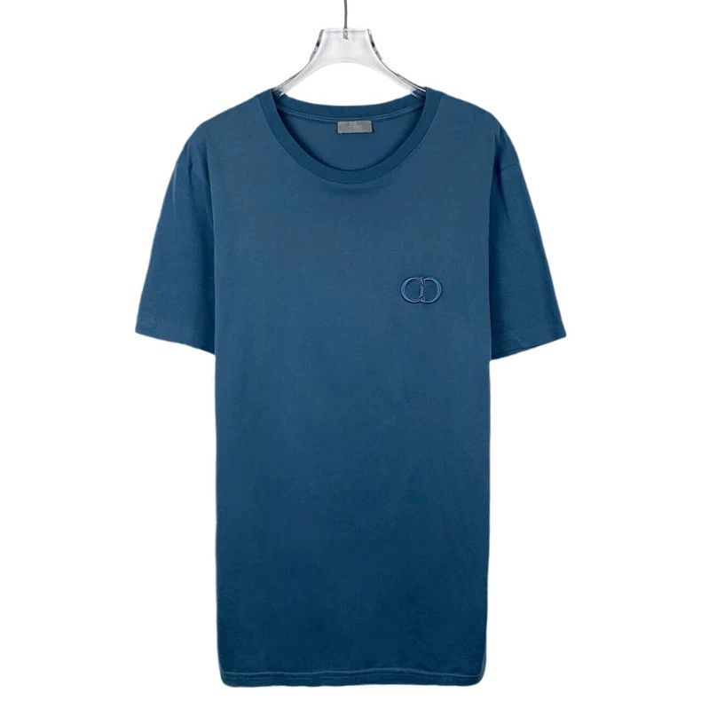 Dior Dior Logo embroidery blue round-neck cotton short-sleeved T Size US XL / EU 56 / 4 - 1 Thumbnail