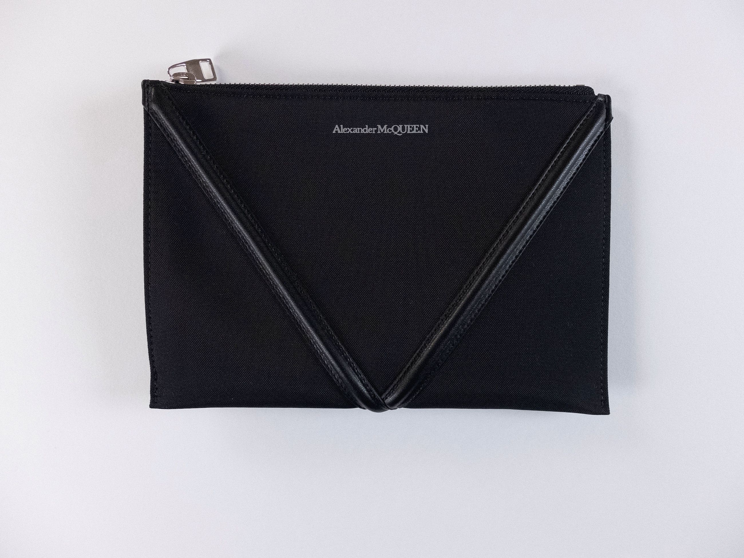 Alexander McQueen ALEXANDER MCQUEEN Harness black canvas leather clutch bag q Size ONE SIZE - 1 Thumbnail