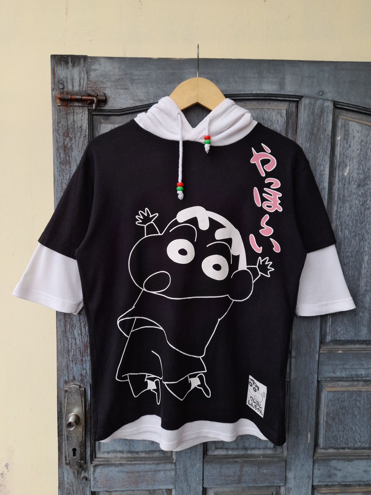 Japanese Brand Crayon Shincan Double Layer Hoodie Japanese Vintage Style Size US M / EU 48-50 / 2 - 1 Thumbnail