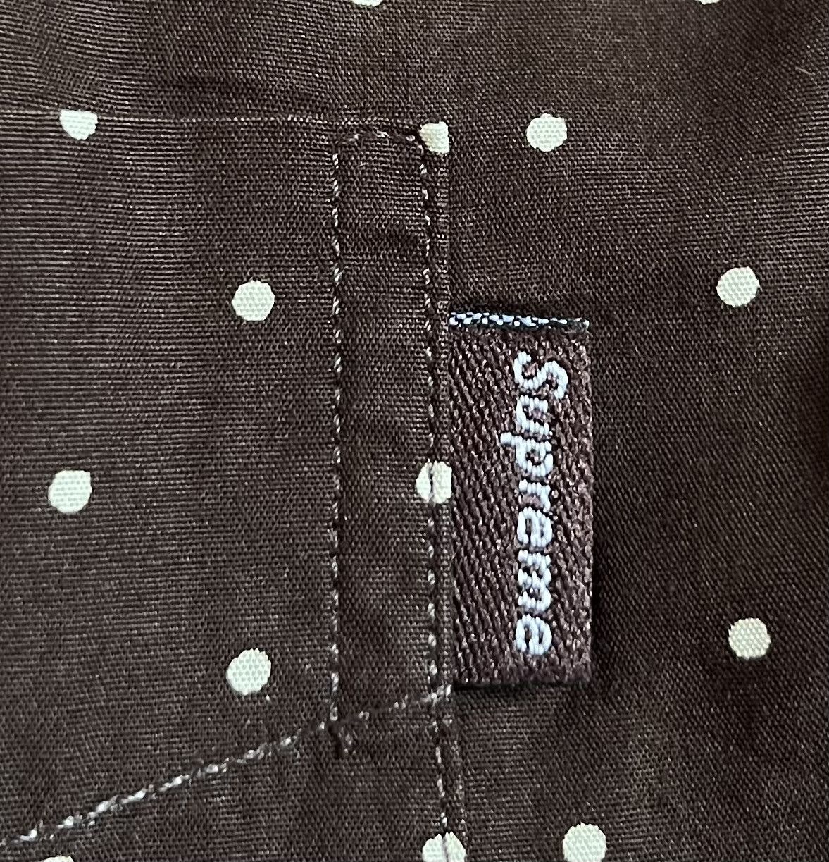 Supreme Vintage supreme brown polkadot button down shirt Size US L / EU 52-54 / 3 - 4 Thumbnail