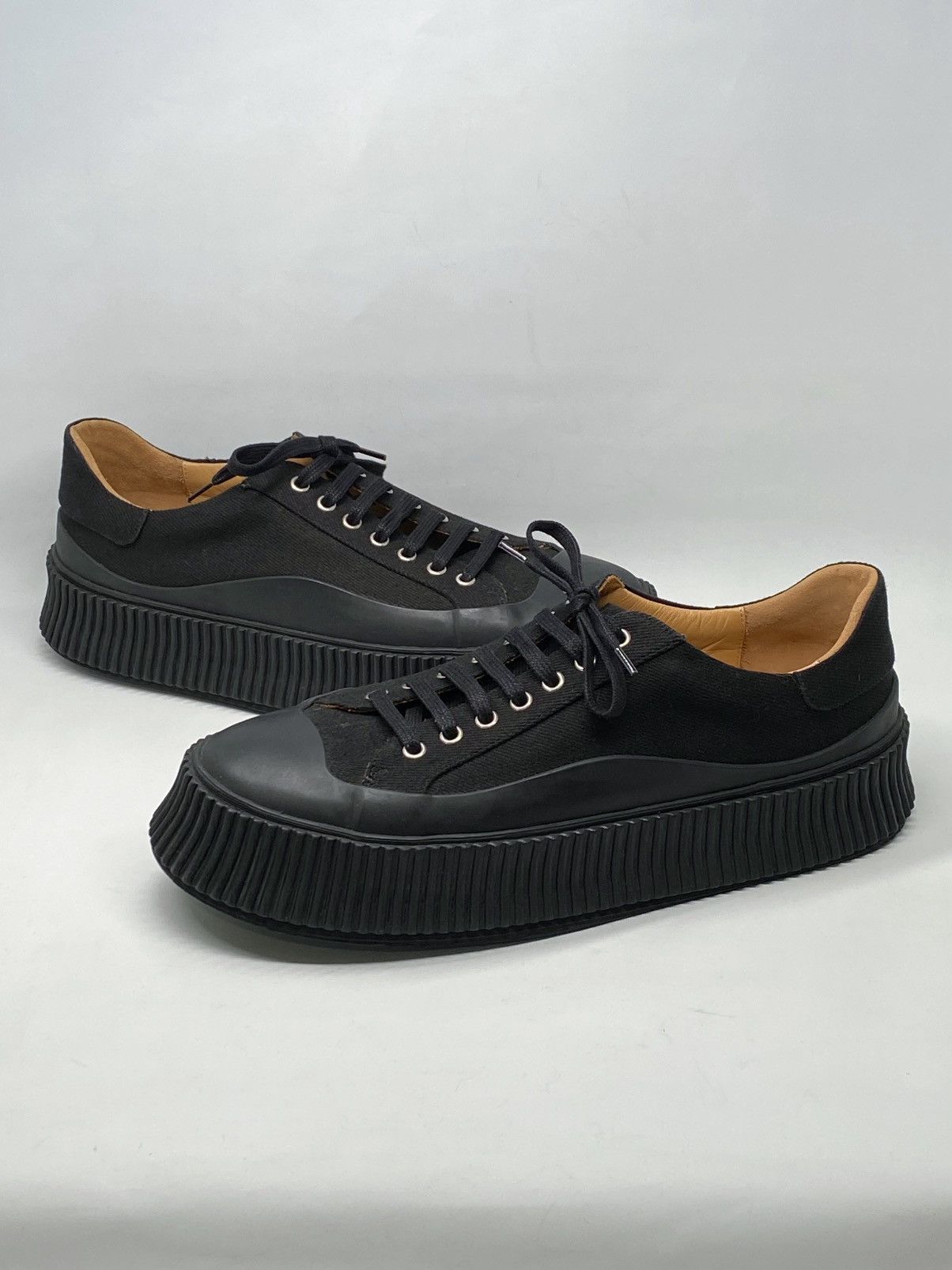 Jil Sander Jil Sander Canvas Low-Top Sneakers size 44/us size 11 Size US 11 / EU 44 - 10 Thumbnail