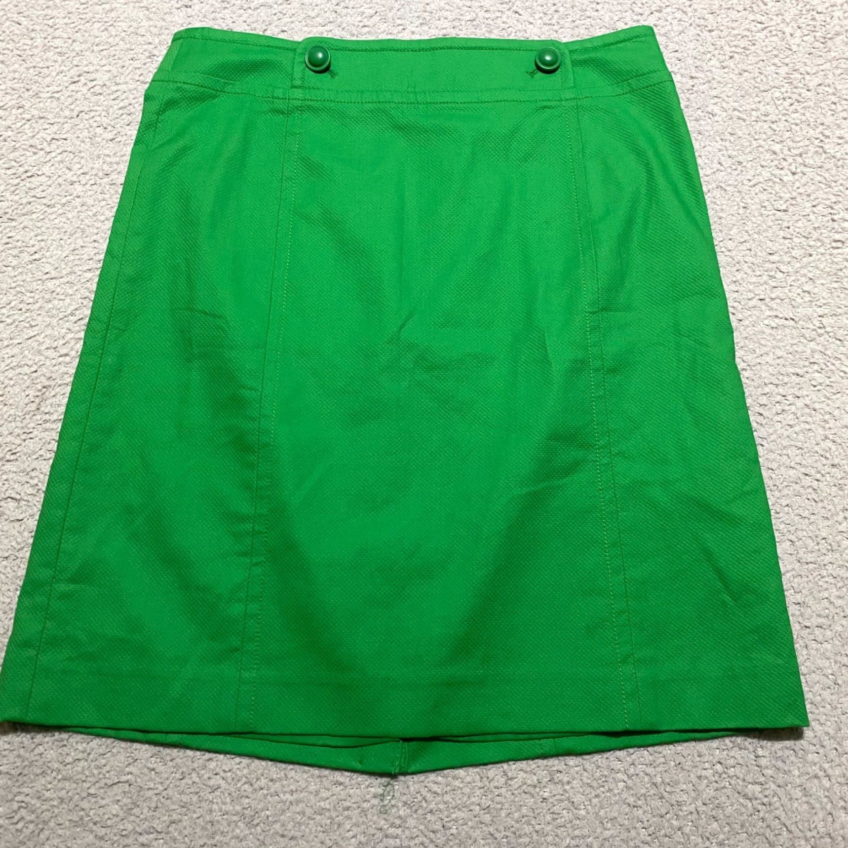 Talbots NWT Talbots Womens 6P Skirt Solid Green Straight Pencil Lined Fairy Academia New Size 28" / US 6 / IT 42 - 2 Thumbnail