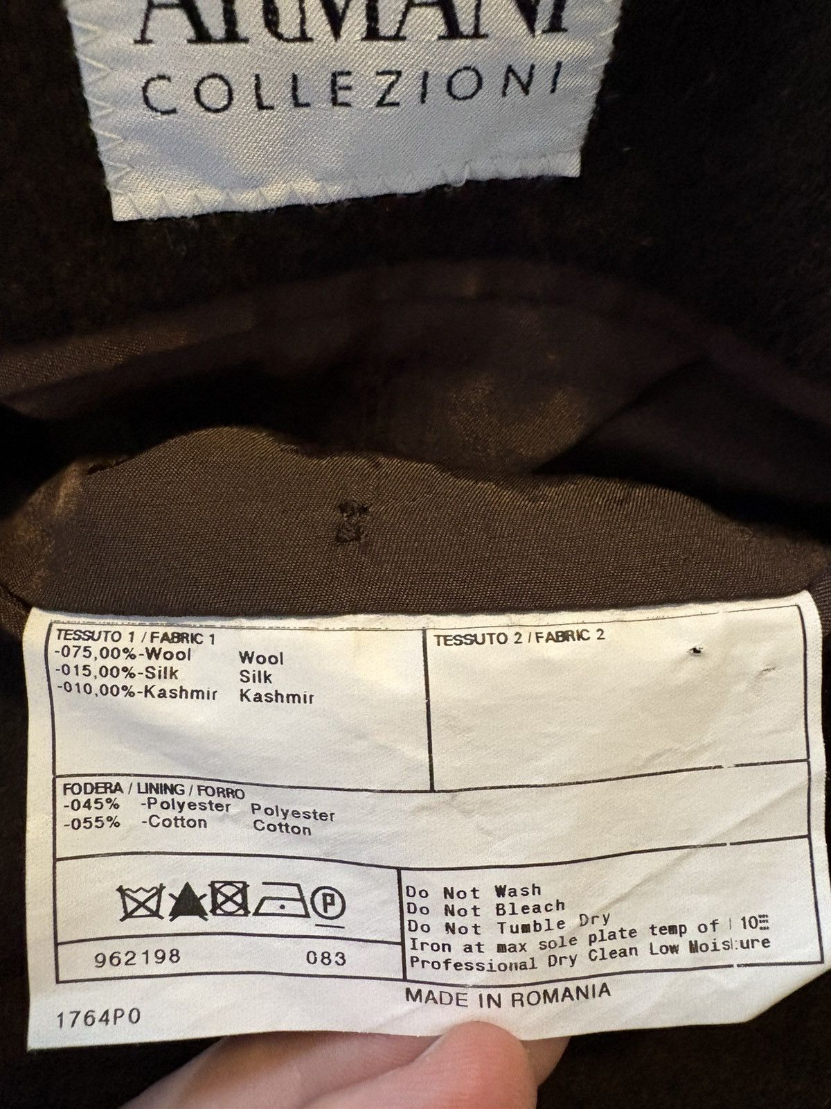 Armani Armani Dark Brown Wool Blazer Size 46R - 6 Thumbnail