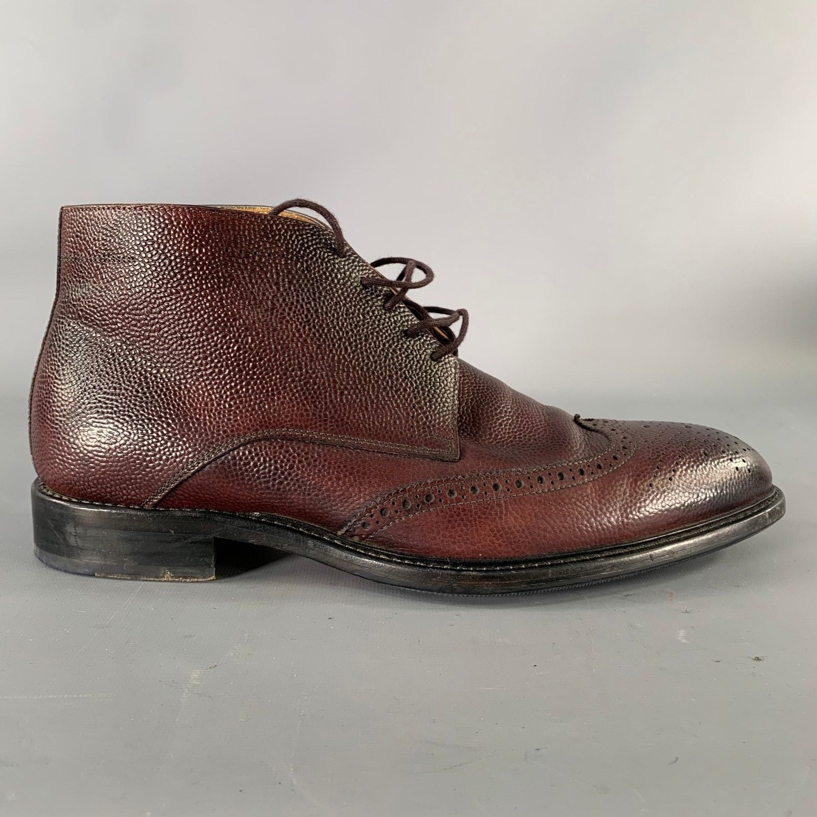 Other GREVE Size 9 Burgundy Wingtip Leather Ankle Boots Size US 9 / EU 42 - 2 Thumbnail