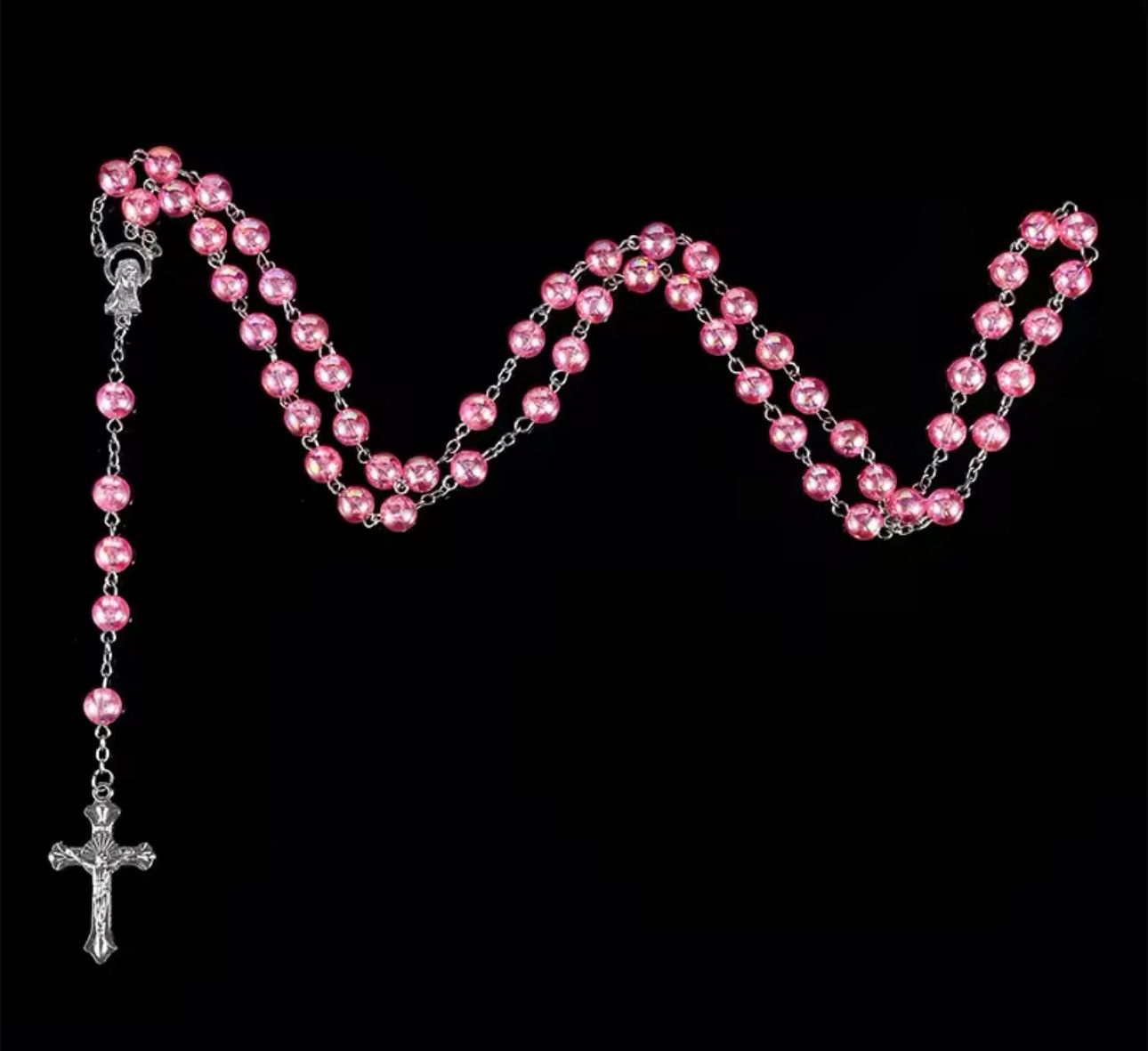 Jewelry cross rosary Bead Necklace Size ONE SIZE - 2 Thumbnail
