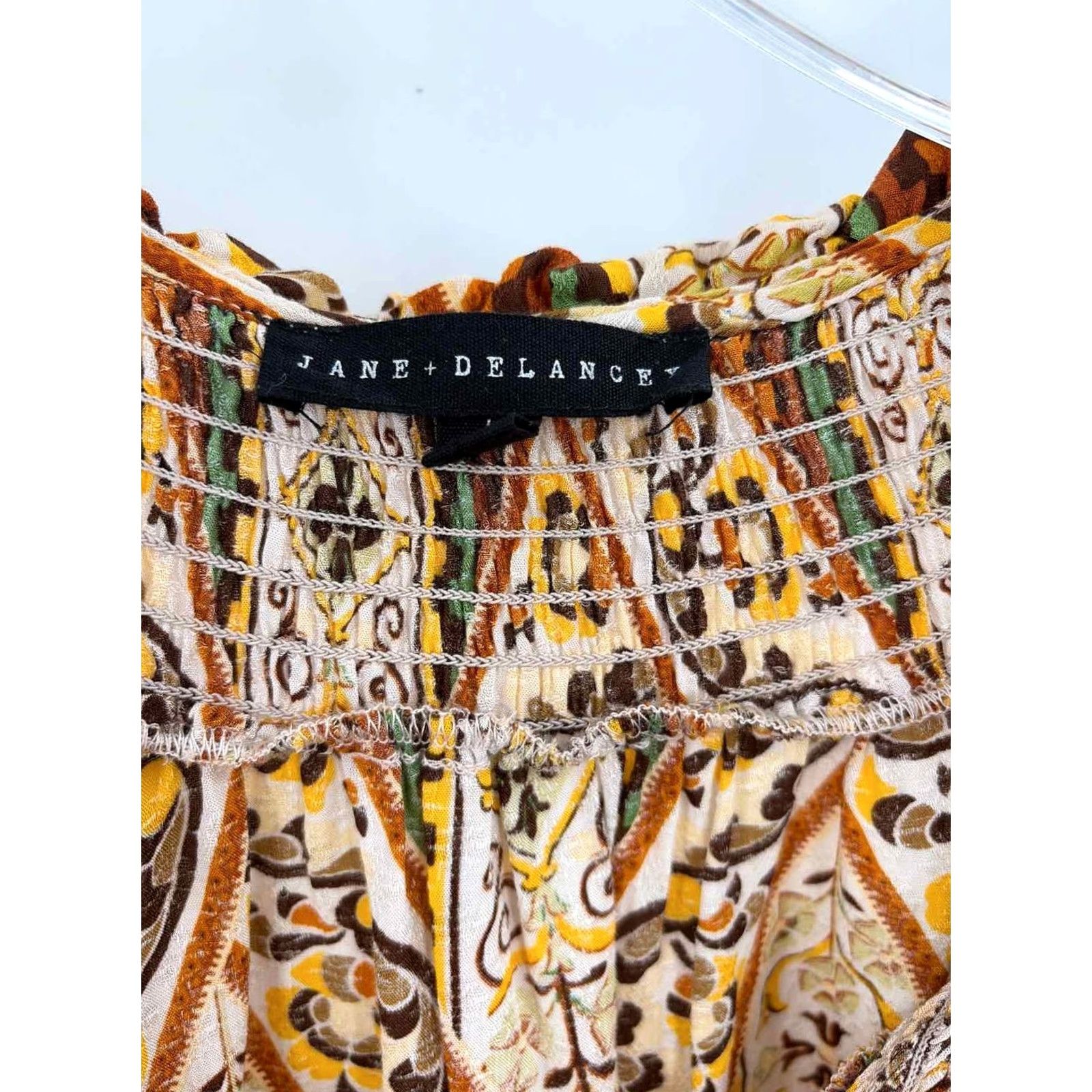 Vintage Pre-Owned Jane & Delancy Yellow Size Large Long Sleeve Blouse Size L / US 10 / IT 46 - 3 Thumbnail