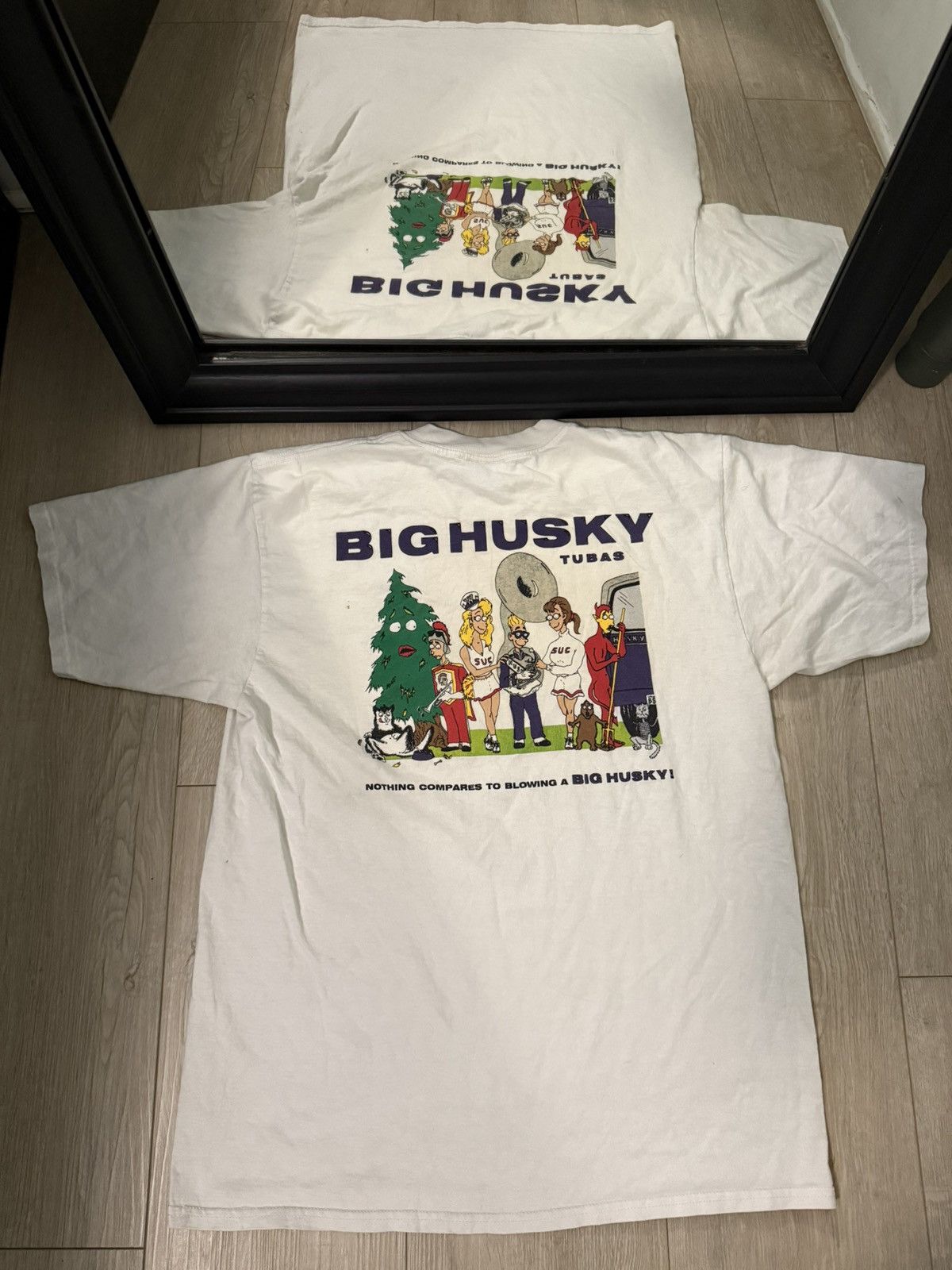 Harley Davidson × Vintage Vintage / Y2K Big Husky Tubas Humor Shirt Size US XL / EU 56 / 4 - 1 Thumbnail