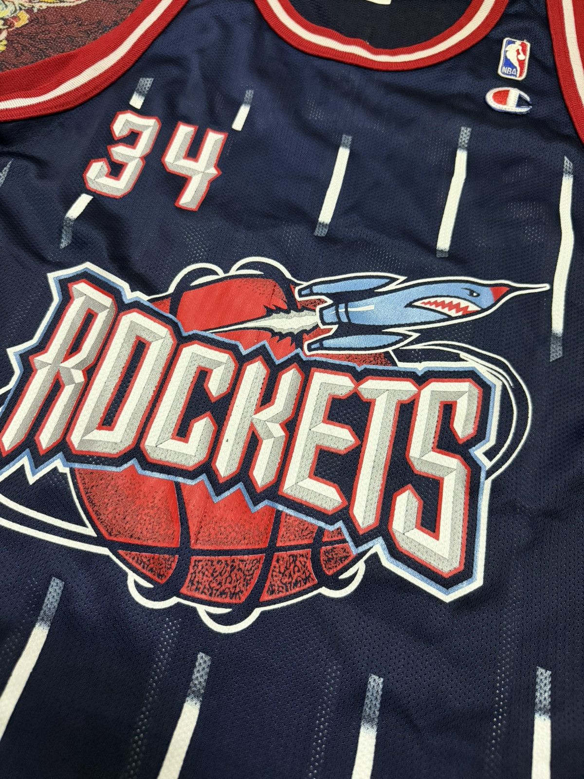 NBA Vintage 90s NBA Houston Rockets Hakeem Olajuwon Jersey Size US L / EU 52-54 / 3 - 7 Thumbnail