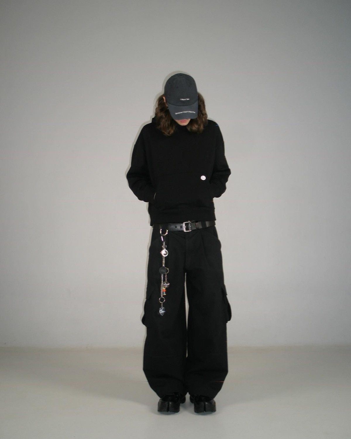 image of Designer P1 Project By Artem Pavliuk Workwear Wide Cargo Pants in Black, Men's (Size 30)