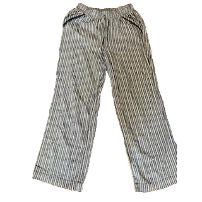 Designer Briggs Striped Linen Blend Pants Gray Size Medium Size 32" / US 10 / IT 46 - 1 Thumbnail