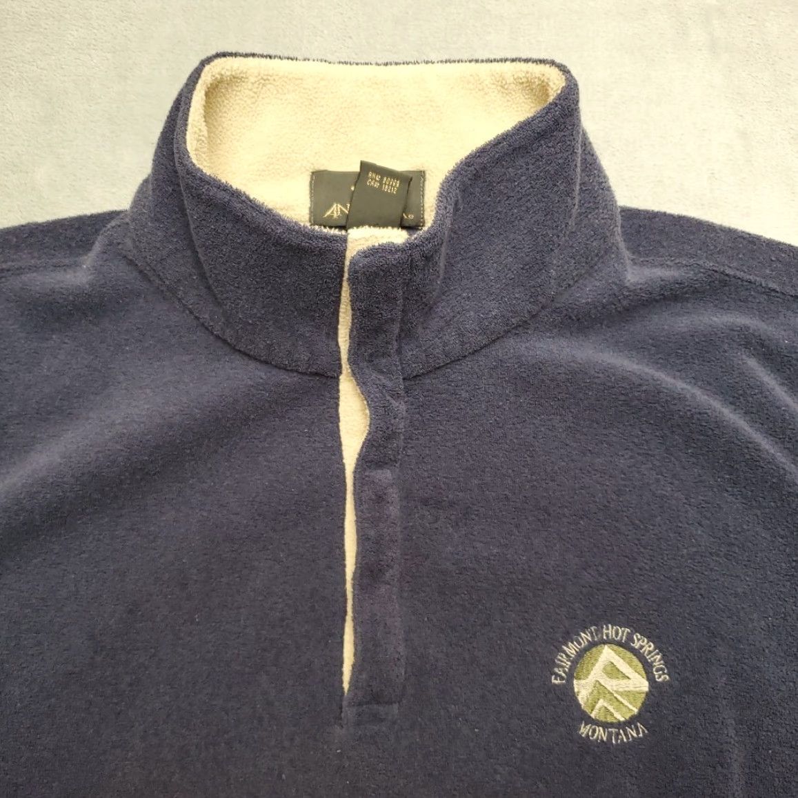 Vintage VINTAGE Cotton Deluxe Shirt Men M Blue 90s USA Western Fleece T Shirt Graphic Print Mock Neck 1/4 Snap Pullover Nature Mens Size US M / EU 48-50 / 2 - 3 Thumbnail