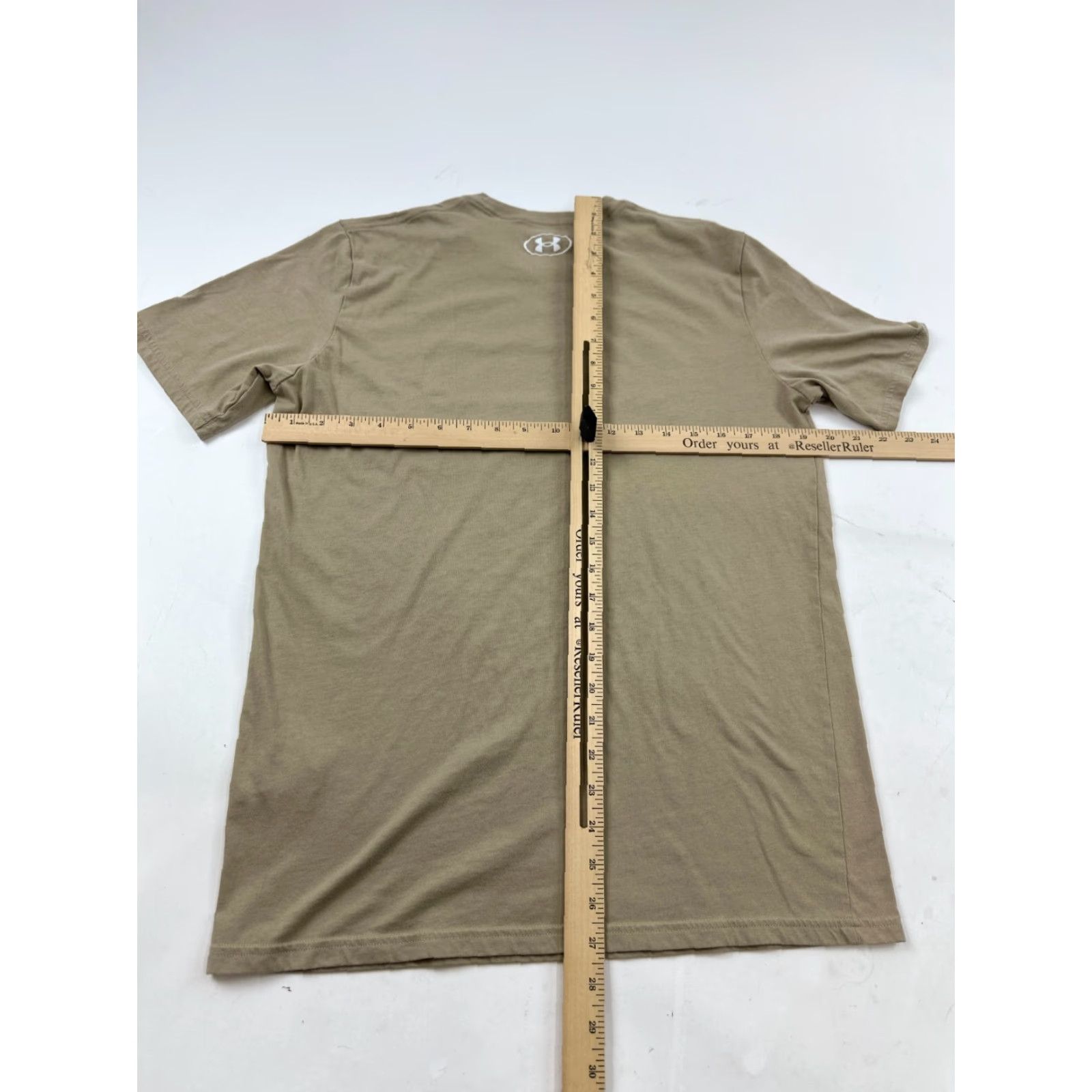 Under Armour Under Armour Shirt Mens M Beige Short Sleeve Crew Neck Logo Graphic Print Outdoor 90s? Size US M / EU 48-50 / 2 - 6 Thumbnail
