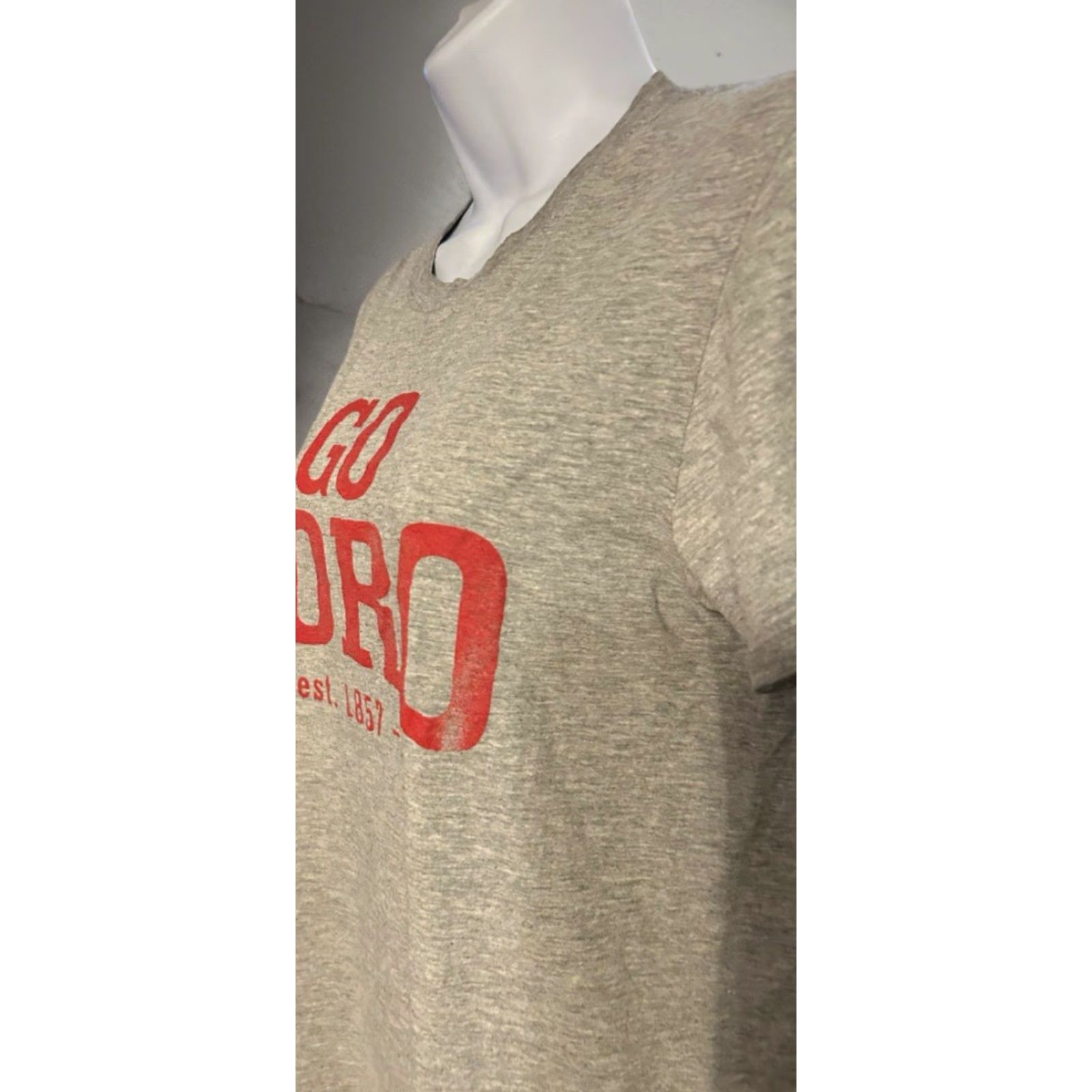 Gildan VINTAGE Edinboro University Shirt Women Small Short Sleeve Heather Gray Double Sided Size S / US 4 / IT 40 - 5 Thumbnail