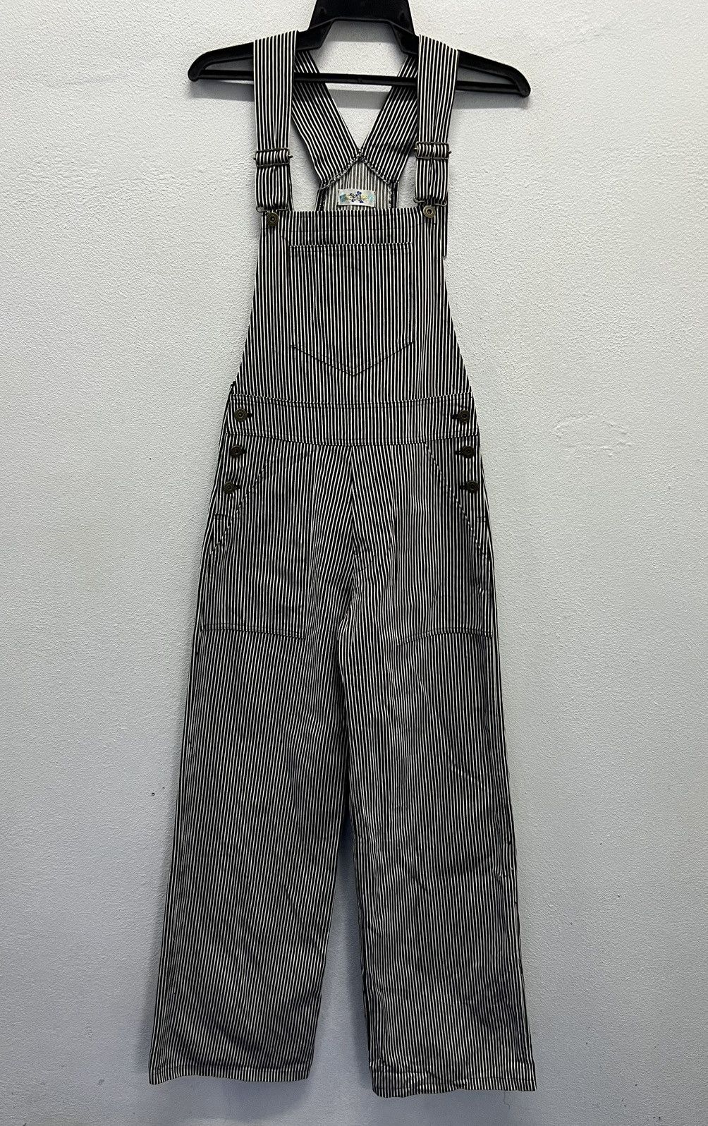 Japanese Brand × Vintage Vintage Japanese Hickory Stripe Overalls by MISSEWE Size US 29 - 1 Thumbnail