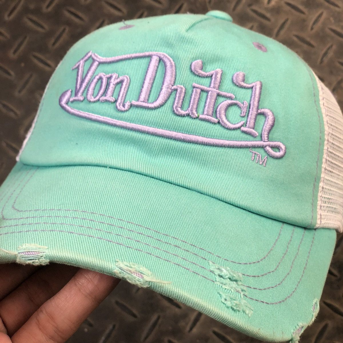 Vintage 🚫 SOLD 🚫 Vintage Von Dutch Distressed Trucker Hat Size ONE SIZE - 5 Thumbnail