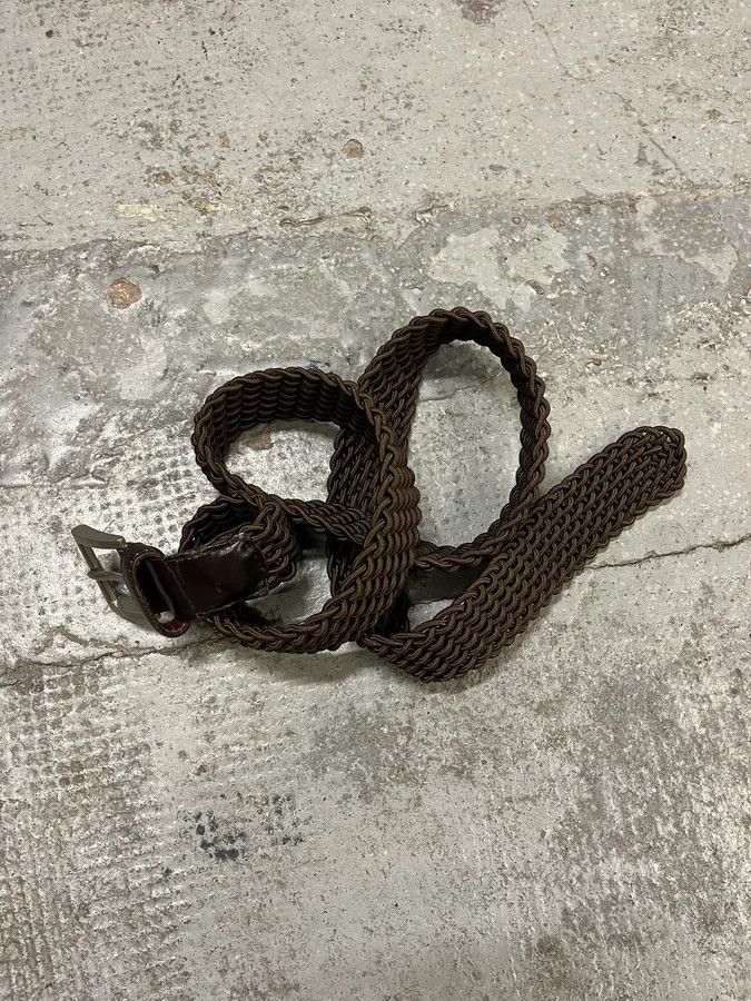 Prada Prada Brown Woven Elastic Belt Braided Size ONE SIZE - 3 Thumbnail