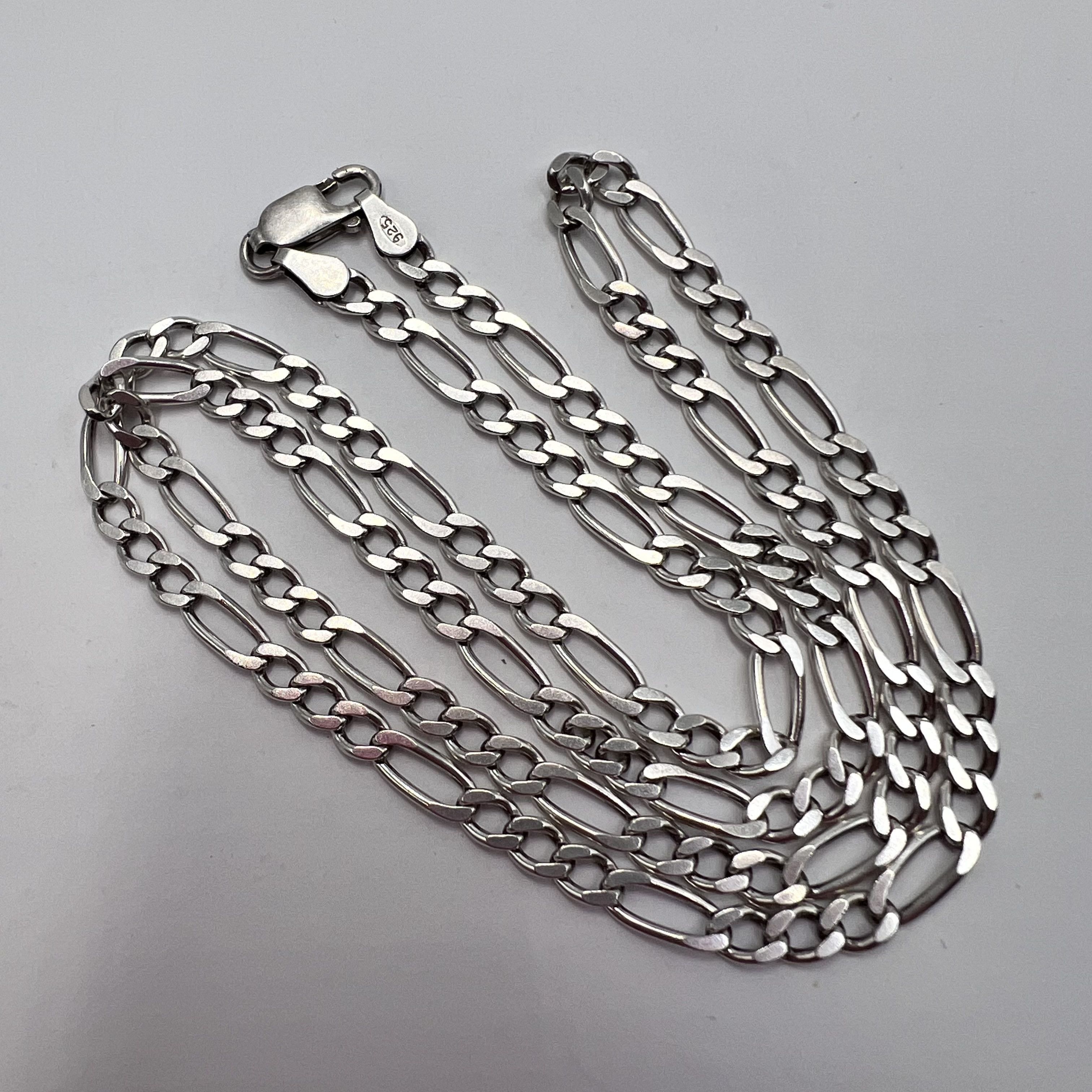 Sterling Silver Vintage Necklace Chain Sterling Silver 925 Jewelry 11.06gr Size ONE SIZE - 2 Thumbnail