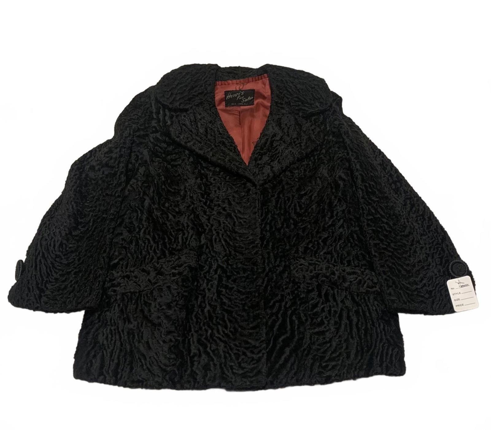 Other VTG Persian Lamb Mink Fur Coat Henri's Fur Salon NJ Size M / US 6-8 / IT 42-44 - 1 Thumbnail