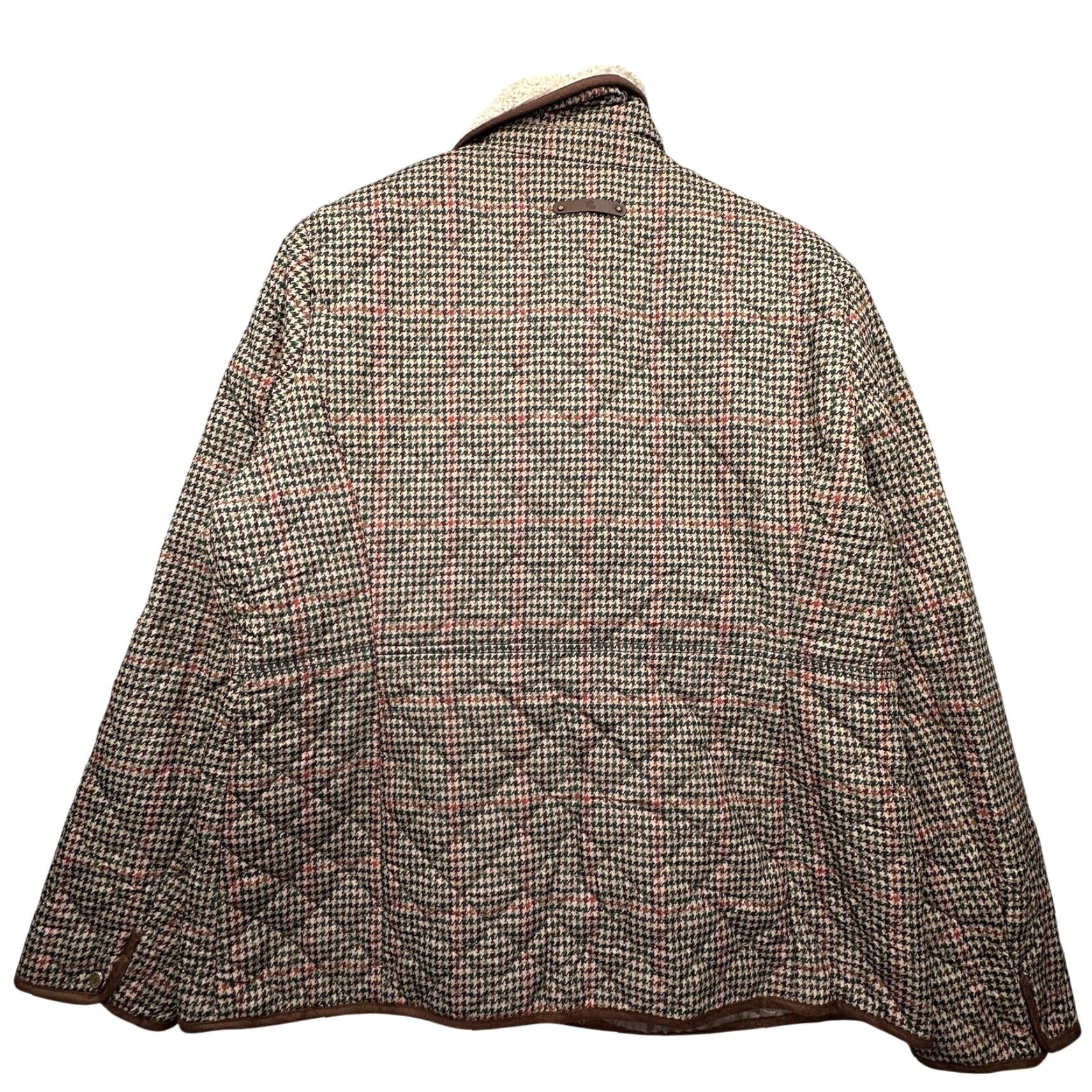 Ralph Lauren VINTAGE Lauren Ralph Lauren Houndstooth Corduroy-Trim Quilted Coat Women XL Merlot 24480 Womens XL Merlot Houndstooth Corduroy-Trim Quilted Coat Size XL / US 12-14 / IT 48-50 - 6 Thumbnail