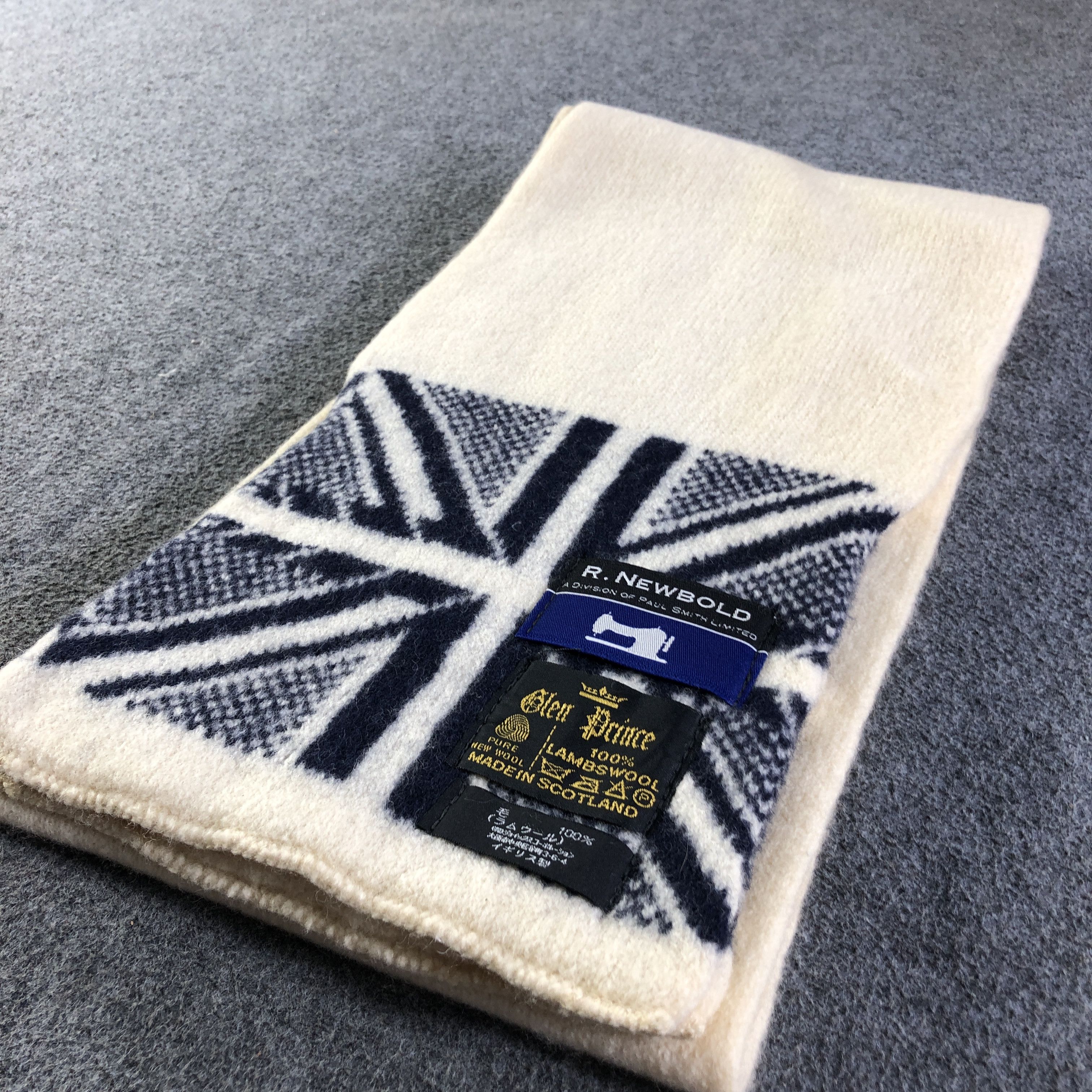 R.Newbold R.Newbold X Glen Prince Wool Scarf Muffler Neckwear V2737 Size ONE SIZE - 3 Thumbnail