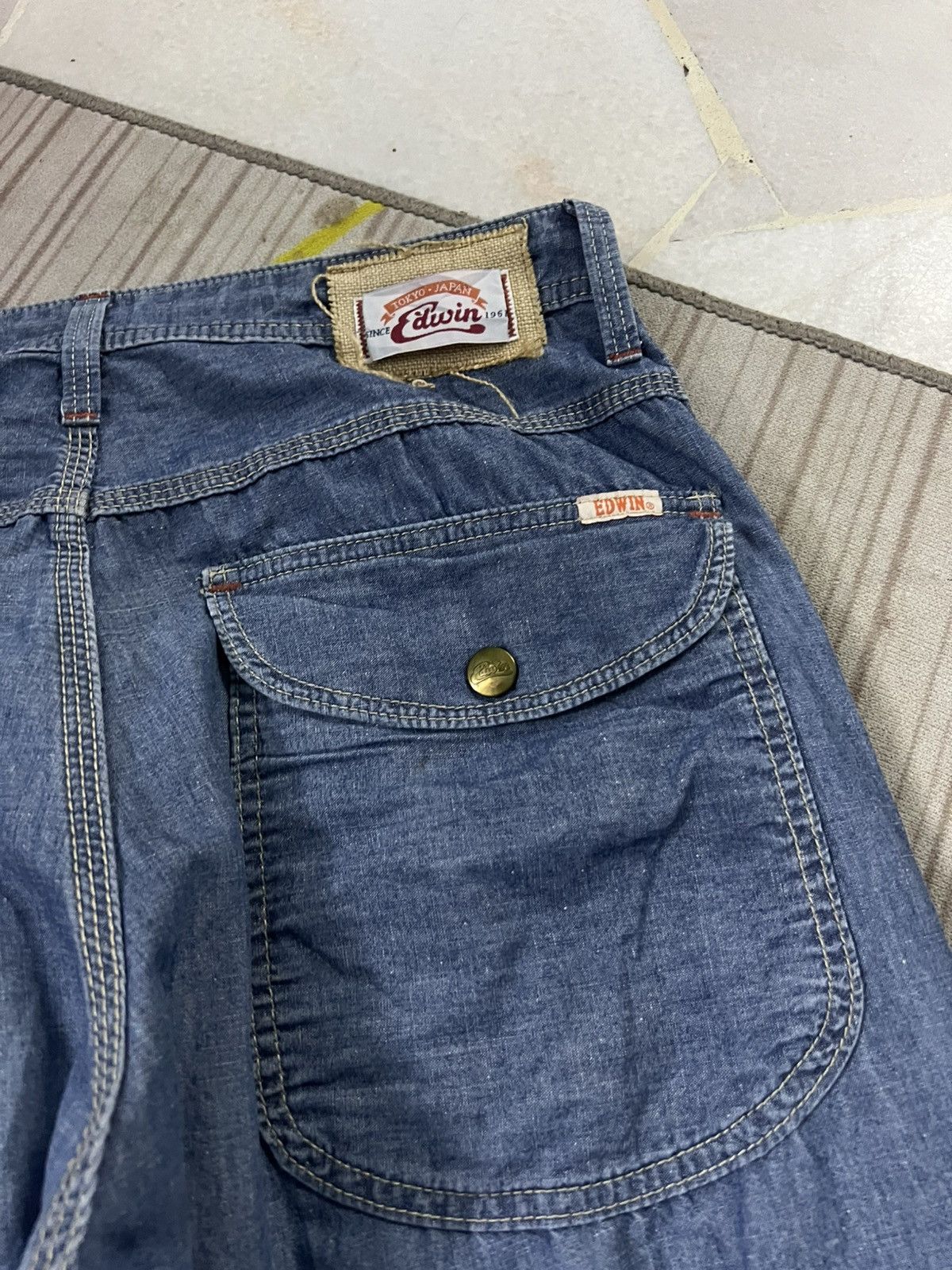 Japanese Brand EDWIN BAGGY JEANS Size US 31 - 17 Thumbnail