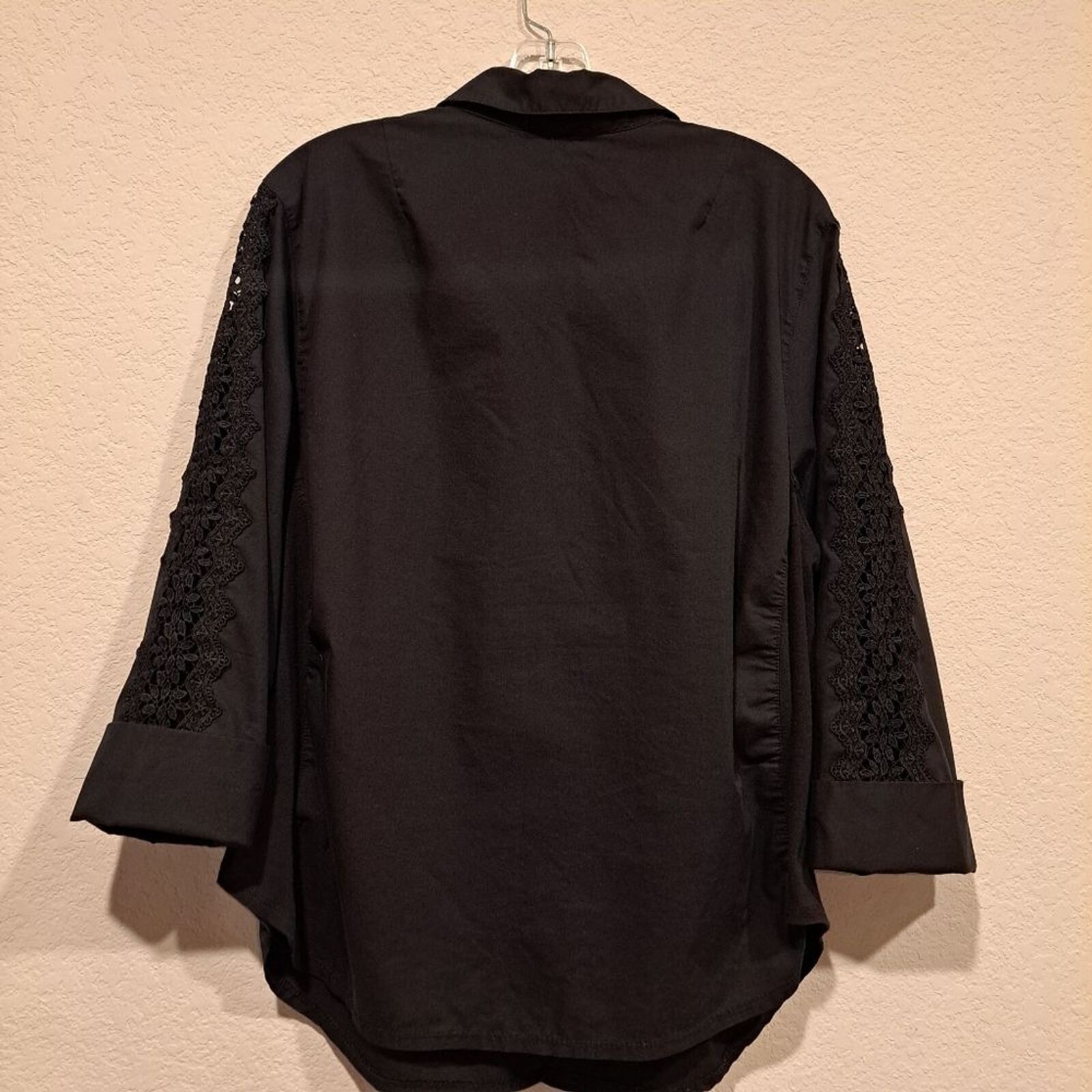 Other Zac & Rachel Woman black plus-size top blouse crochet sz 2X Size 3XL / US 20-22 - 11 Thumbnail