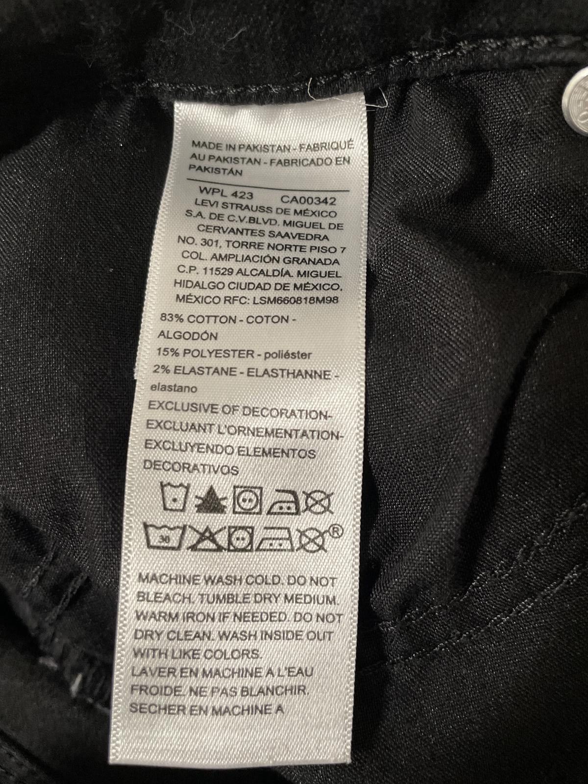 Other Levi Strauss & Co Jeans Women's Sz 14 Black High Rise Skinny Size 34" / US 12 / IT 48 - 5 Thumbnail